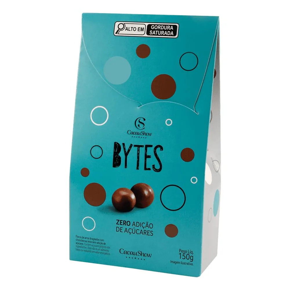 Drageado Bytes ao Leite Zero Adição de Açúcar 150g
