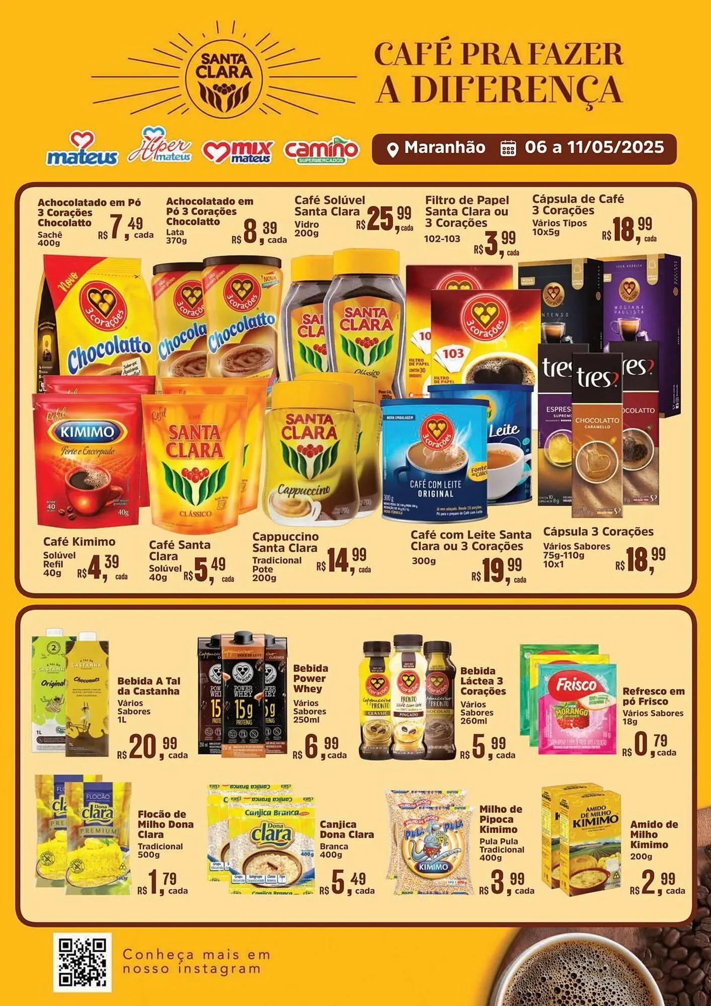 Encarte de Catálogo Supermercados Mateus 6 de maio até 11 de maio 2025 - Pagina 1