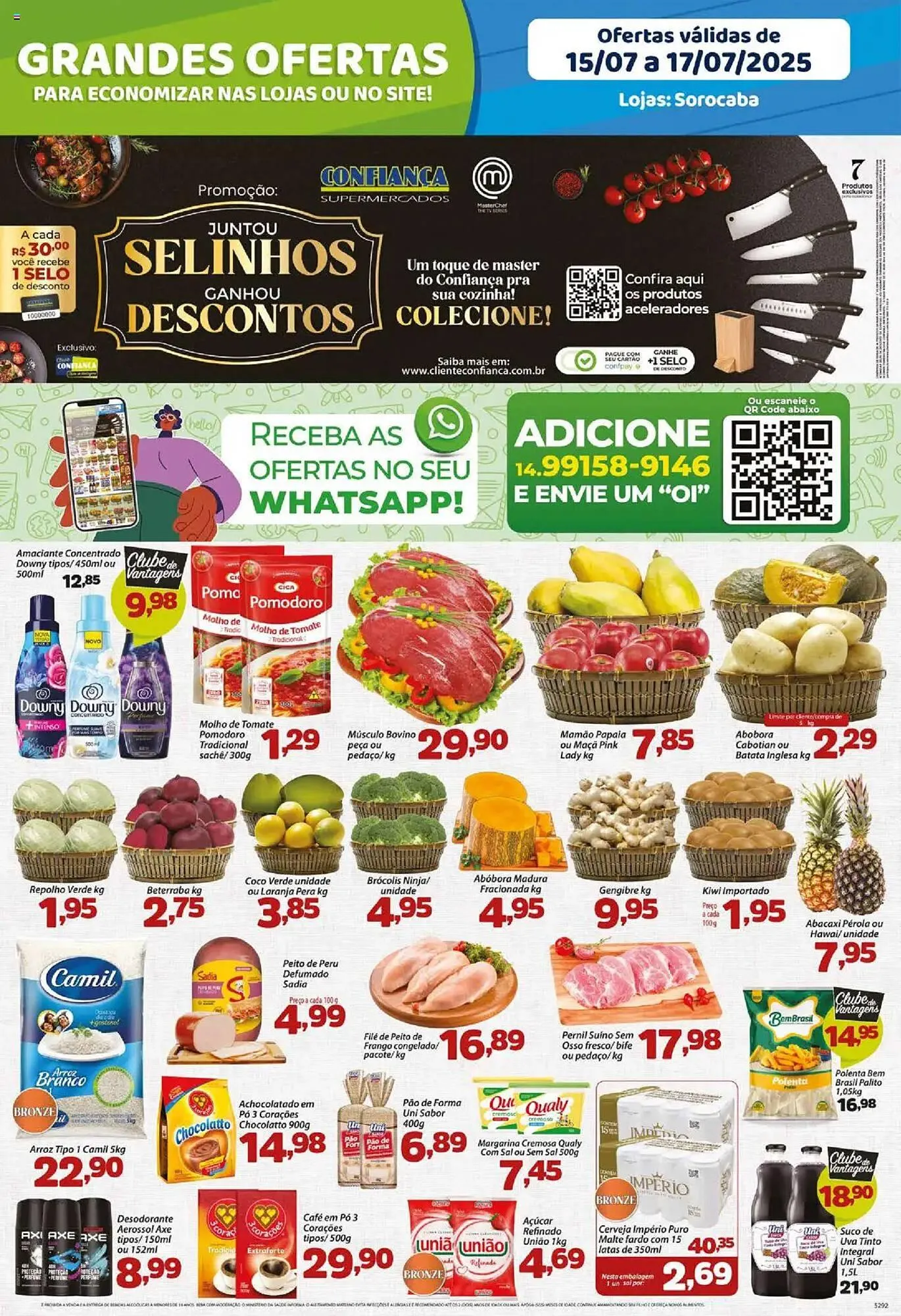 Encarte de Catálogo Confiança Supermercados 15 de julho até 17 de julho 2025 - Pagina 1