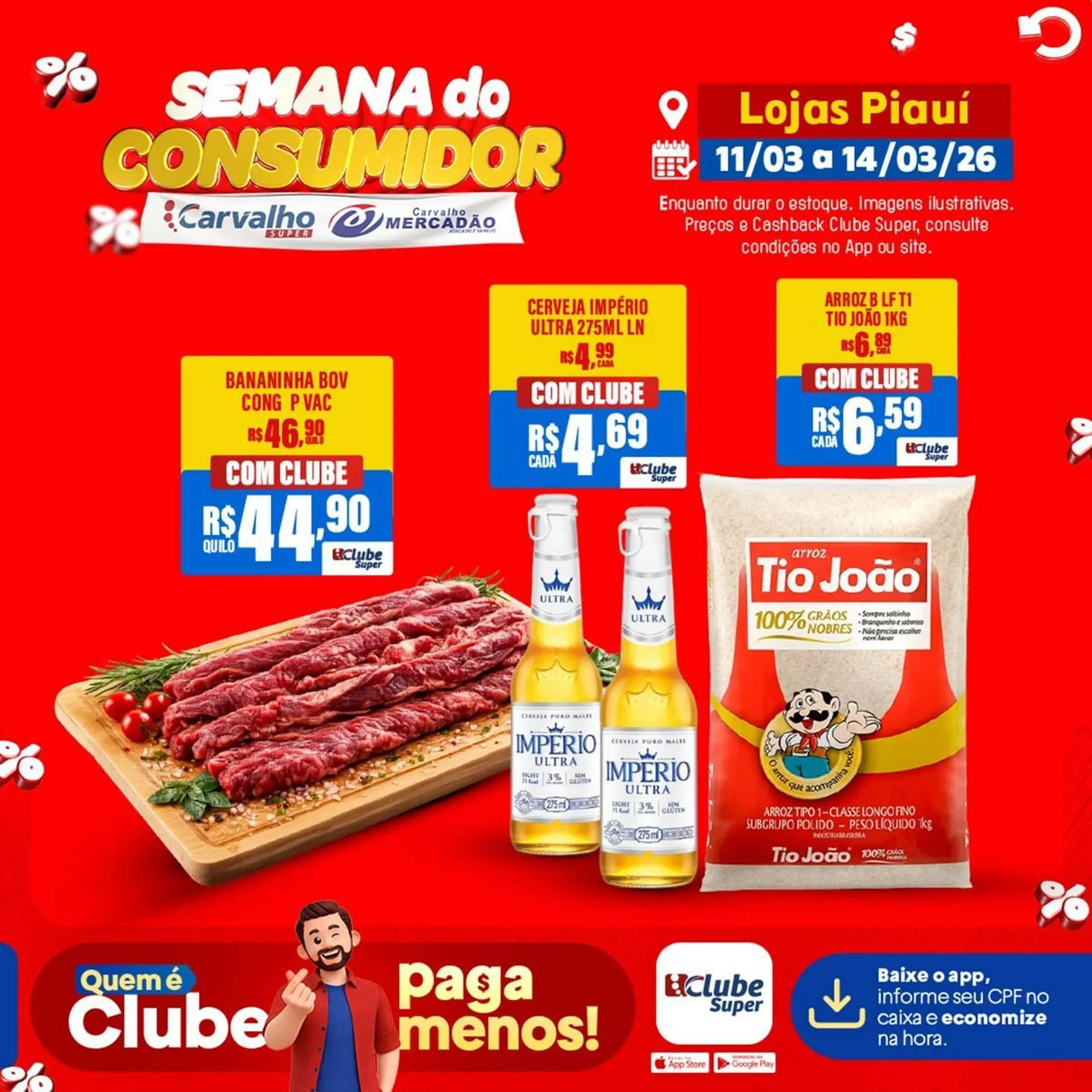 Encarte de Catálogo Carvalho Supermercado 11 de março até 14 de março 2026 - Pagina 1