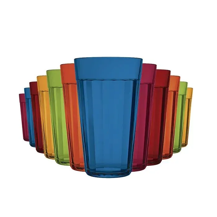 Jogo de Copo Americano Colors Long Drink 450ml com 12 peças