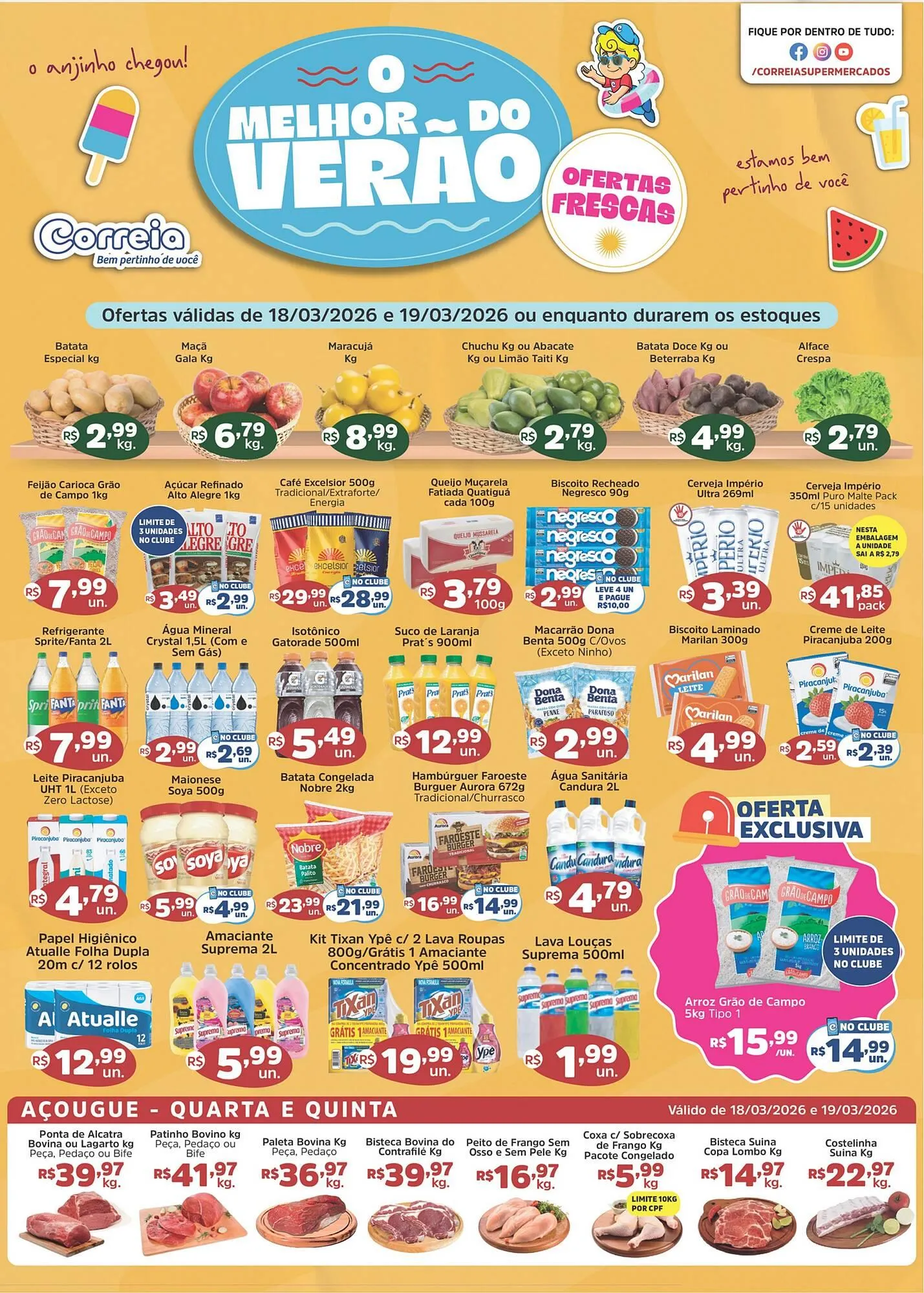 Encarte de Catálogo Supermercados Correia 18 de março até 24 de março 2026 - Pagina 1