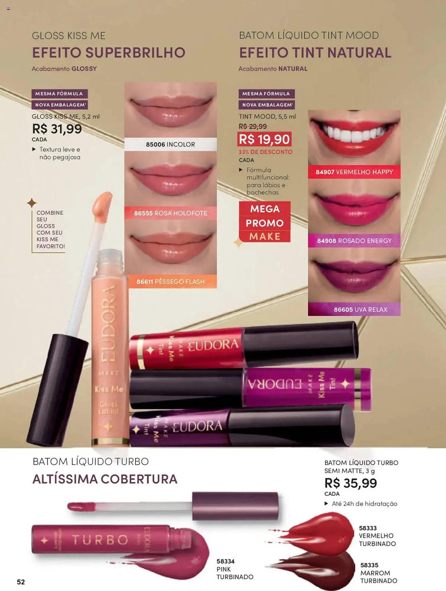 Encarte de Catálogo Eudora 8 de setembro até 3 de outubro 2025 - Pagina 52