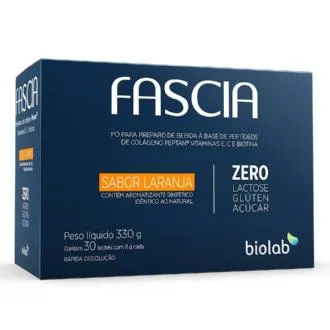 FASCIA COLÁGENO SABOR LARANJA 30 SACHÊS DE 11G CADA