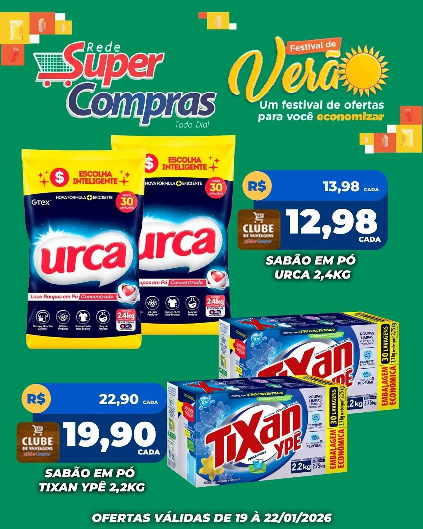 Encarte de Encarte Rede Super Compras 19 de janeiro até 22 de janeiro 2026 - Pagina 1