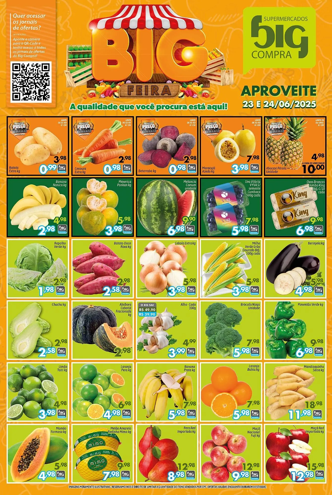 Encarte de Catálogo Supermercados Big Compra 23 de junho até 24 de junho 2025 - Pagina 1
