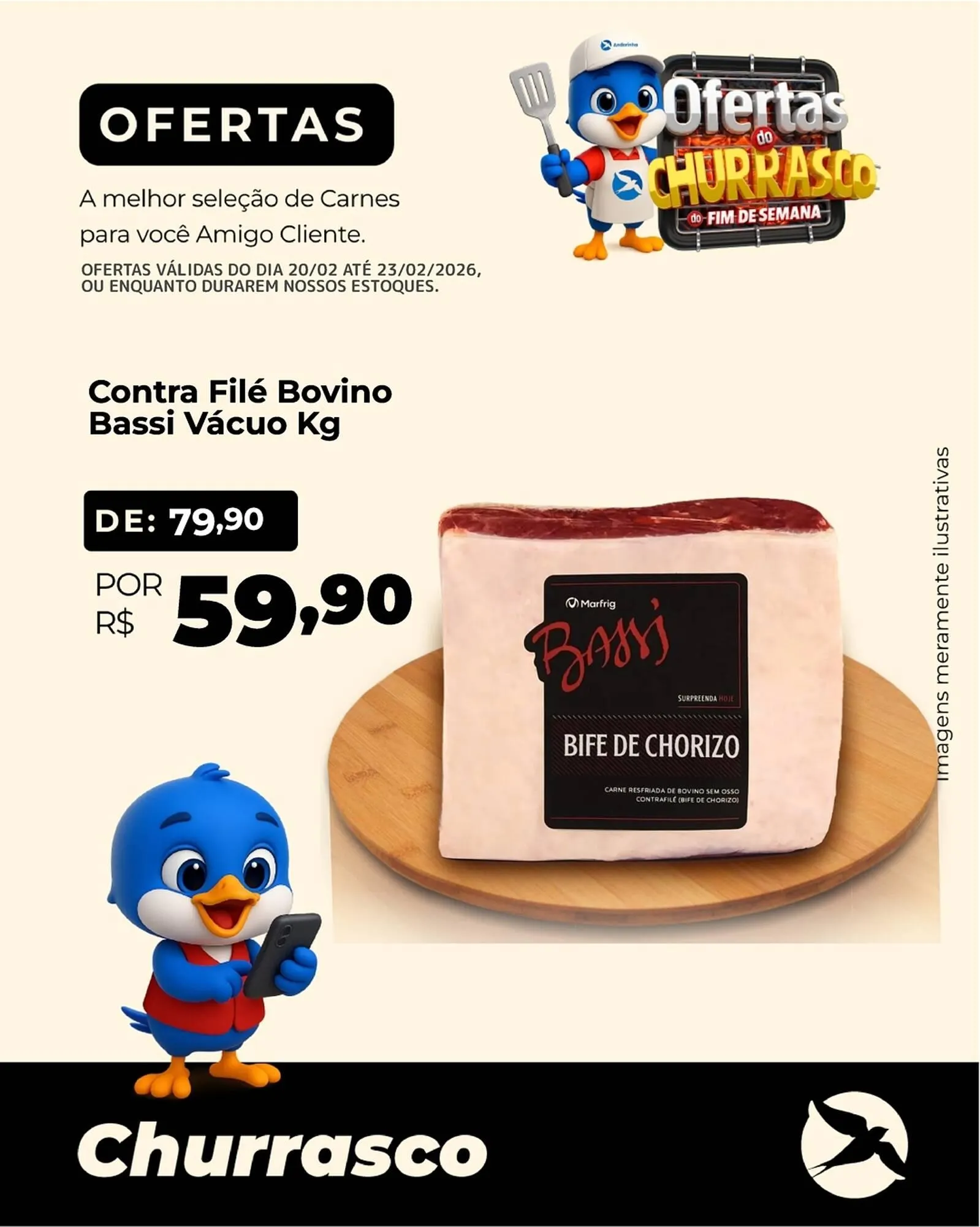 Encarte de Folheto Andorinha Hipermercado 21 de fevereiro até 23 de fevereiro 2026 - Pagina 1