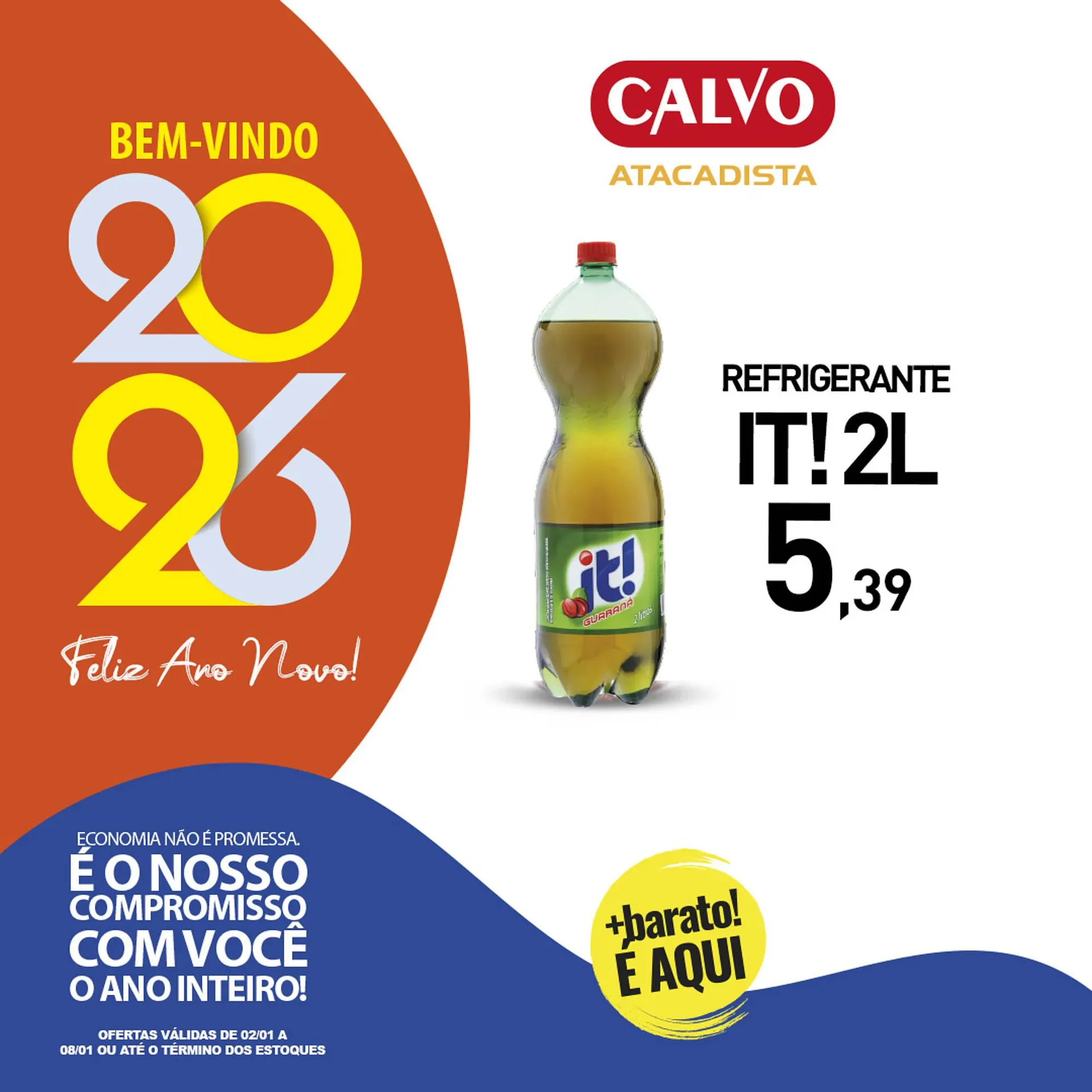 Encarte de Folheto Calvo Atacadista 2 de janeiro até 8 de janeiro 2026 - Pagina 1