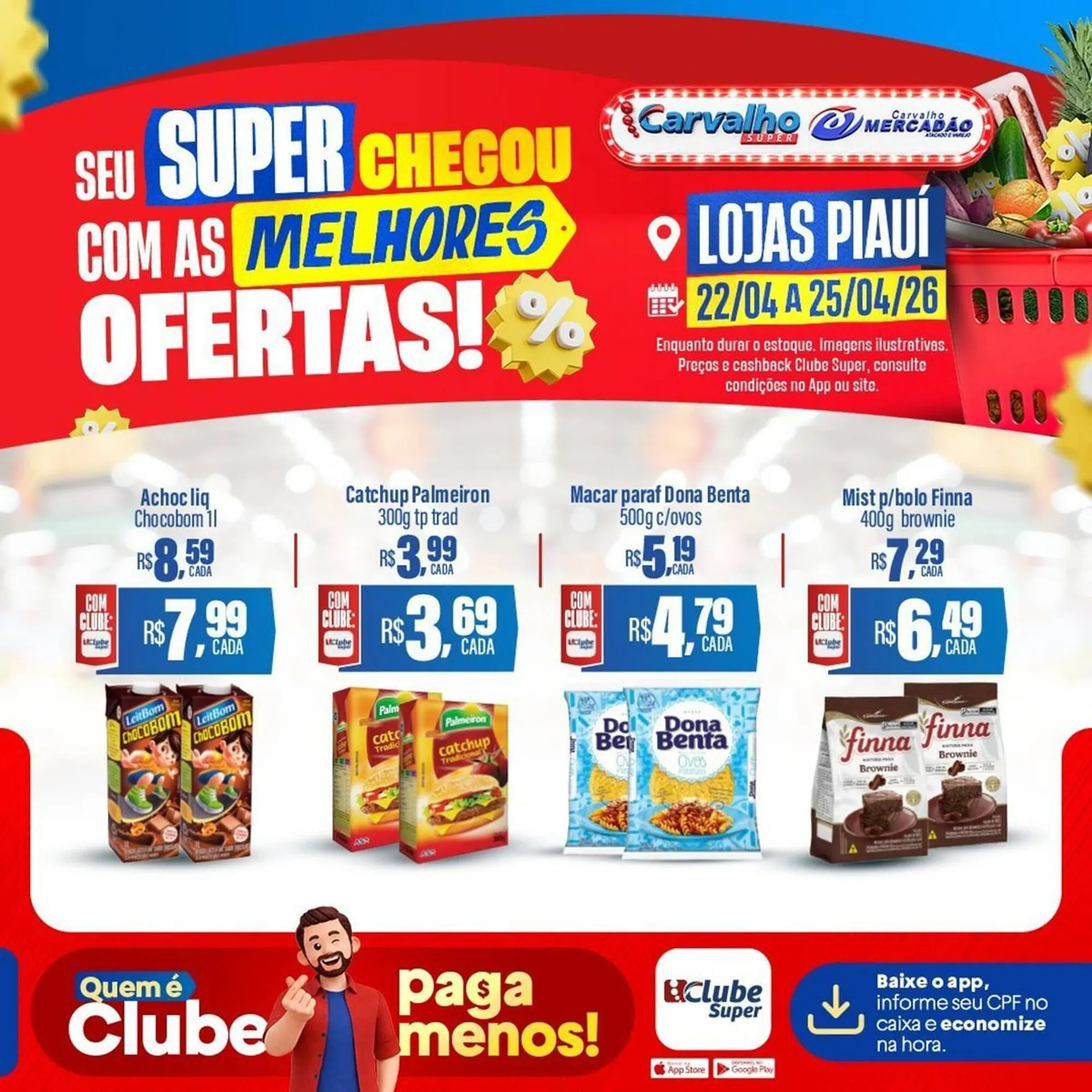 Encarte de Catálogo Carvalho Supermercado 22 de abril até 25 de abril 2026 - Pagina 6