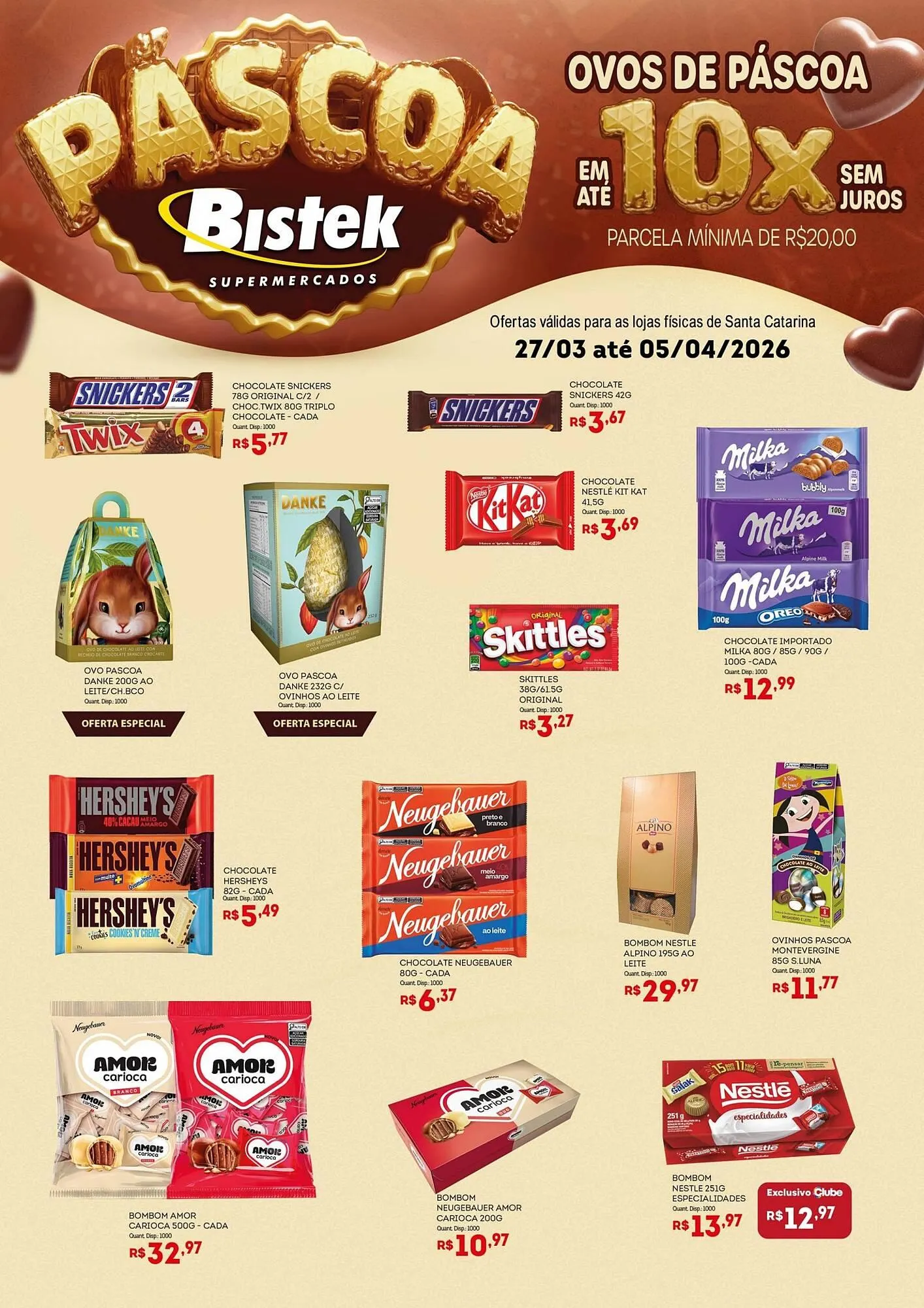 Encarte de Encarte Bistek Supermercados 27 de março até 5 de abril 2026 - Pagina 1