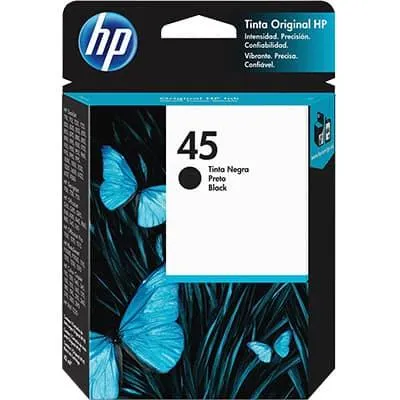 Cartucho de Tinta HP 45 Preto Original (51645AL) para HP 815c, 830c, 955c - CX 1 UN