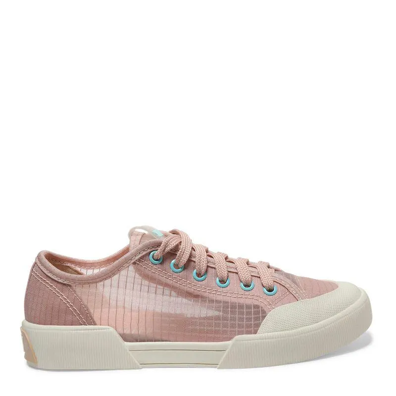 Tênis Nude Tela Cadarço Bico Redondo