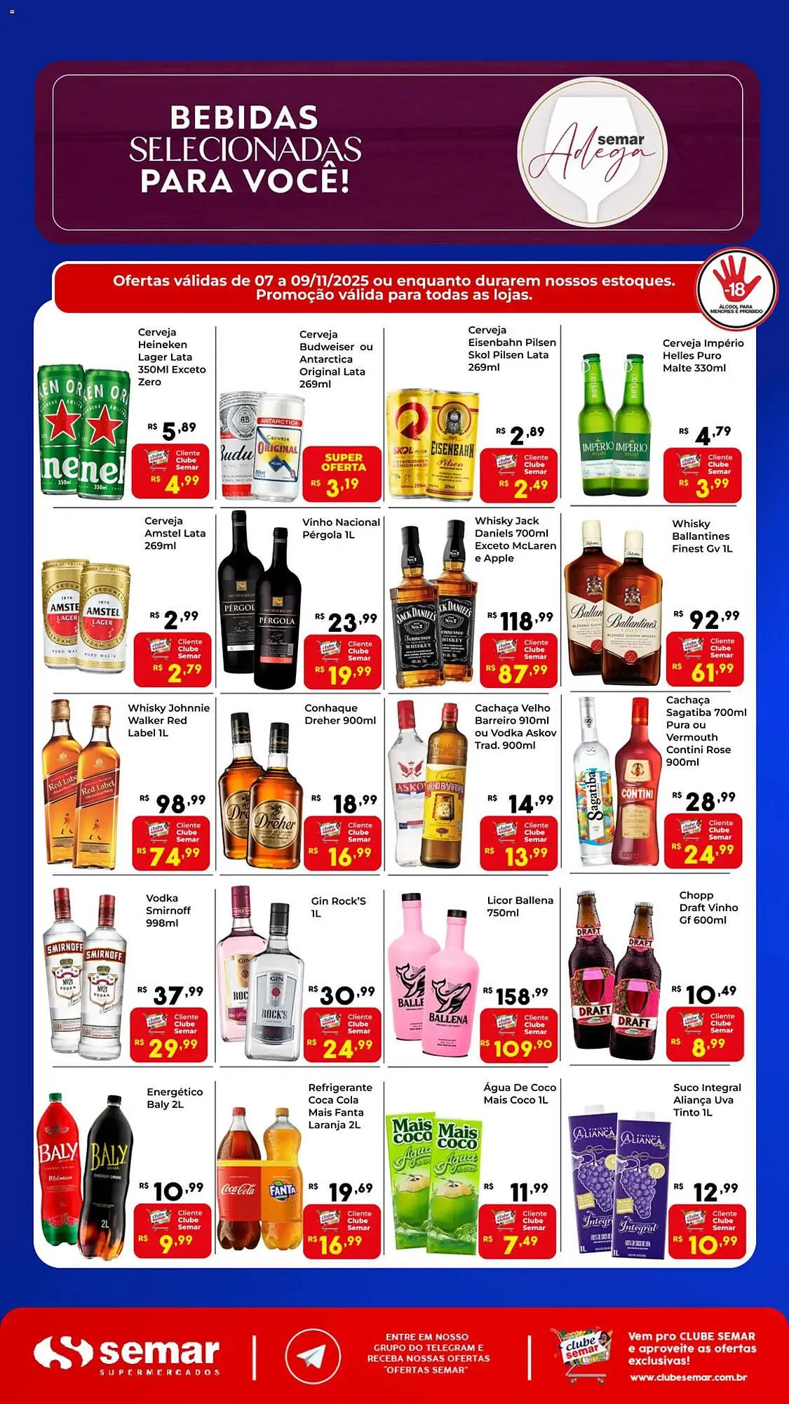 Encarte de Folheto Semar Supermercado 7 de novembro até 9 de novembro 2025 - Pagina 1