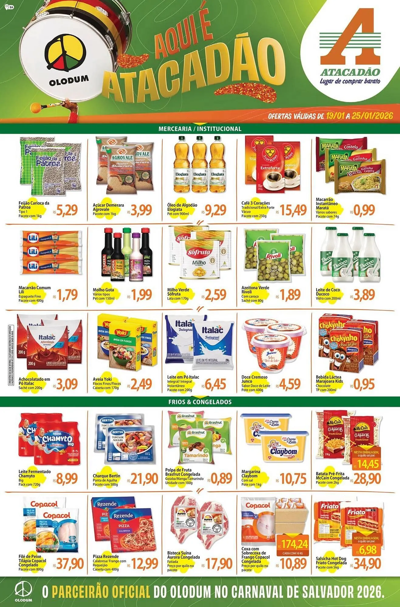 Encarte de Folheto Atacadão 19 de janeiro até 25 de janeiro 2026 - Pagina 1