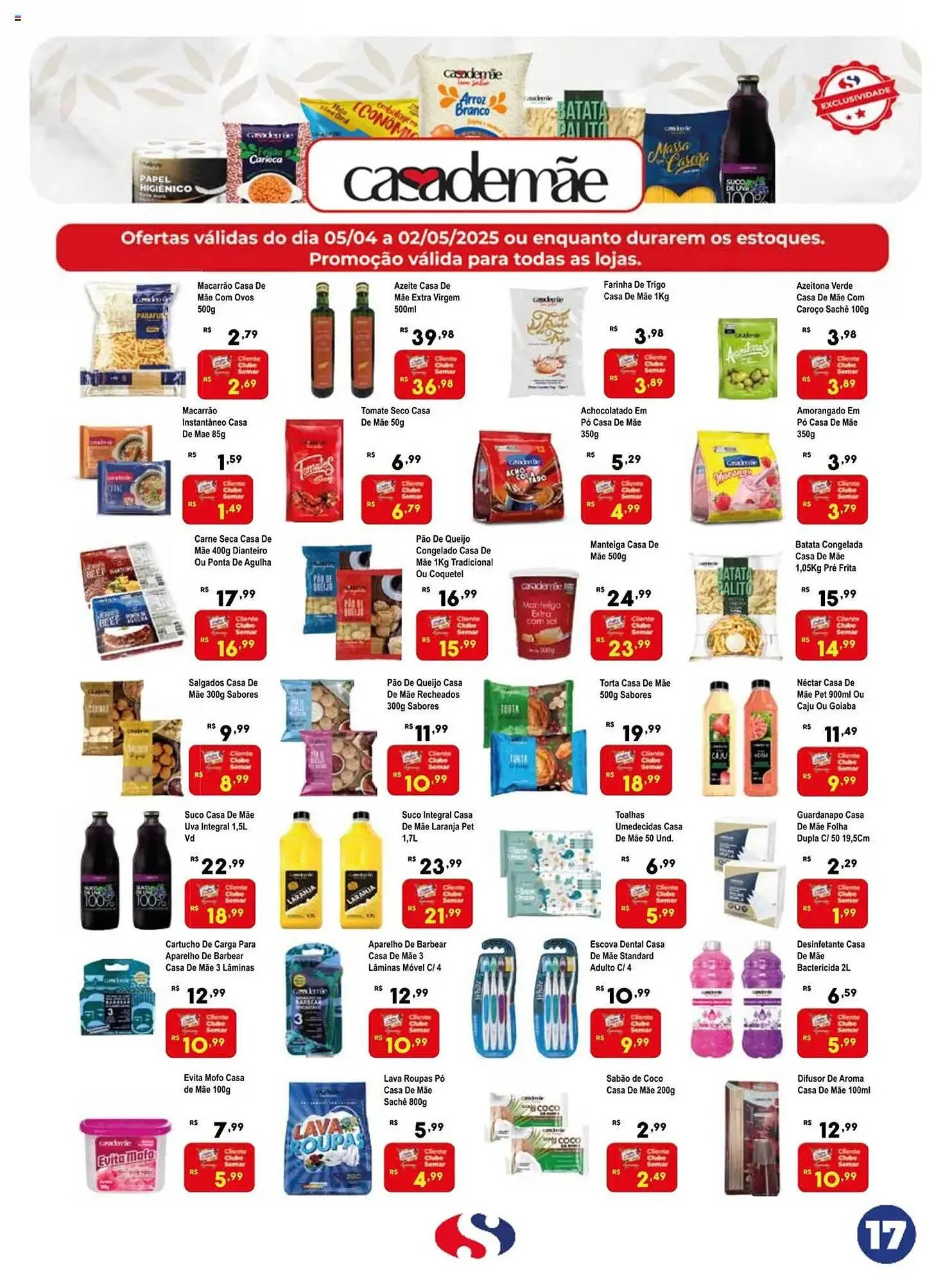 Encarte de Catálogo Semar Supermercado 5 de abril até 2 de maio 2025 - Pagina 17