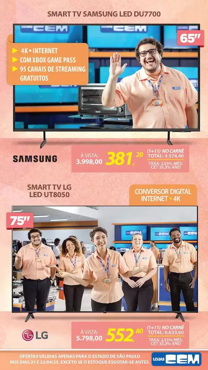 Encarte de Encarte Lojas Cem 18 de abril até 30 de abril 2025 - Pagina 19