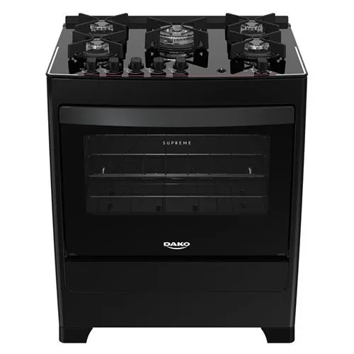 Fogão Dako 5 Bocas Supreme Glass com Acendimento Automático