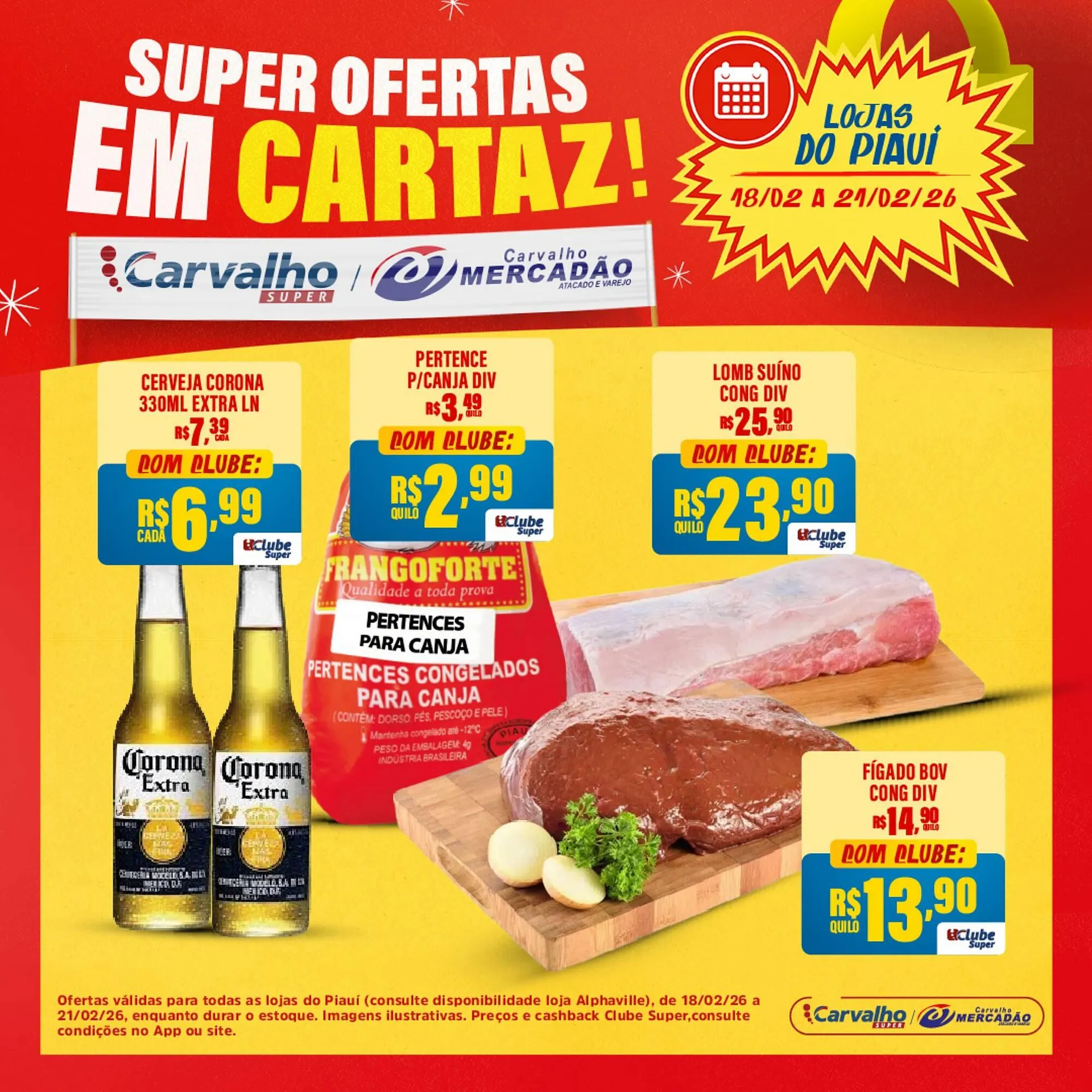 Encarte de Catálogo Carvalho Supermercado 18 de fevereiro até 21 de fevereiro 2026 - Pagina 1