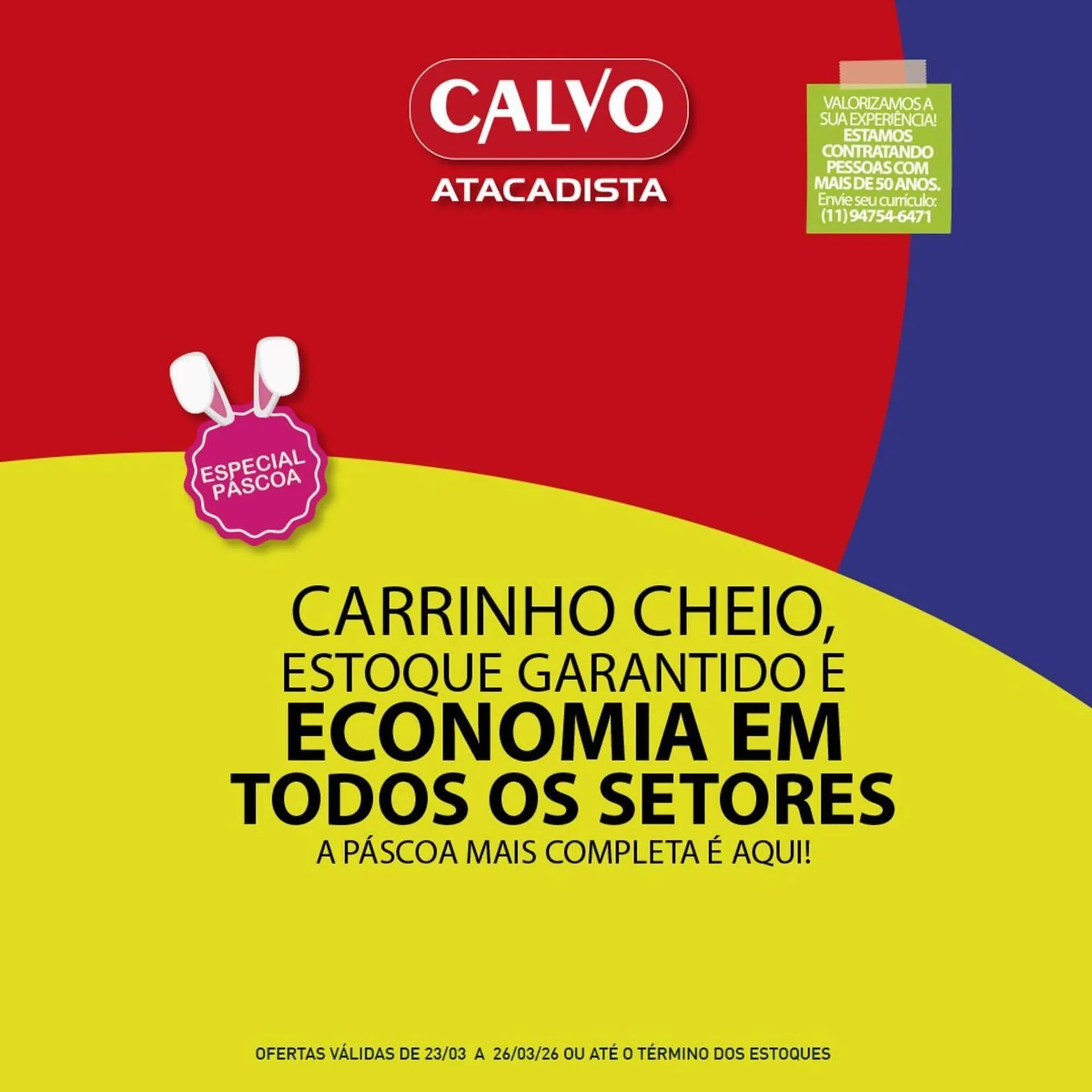 Encarte de Folheto Calvo Atacadista 23 de março até 26 de março 2026 - Pagina 1