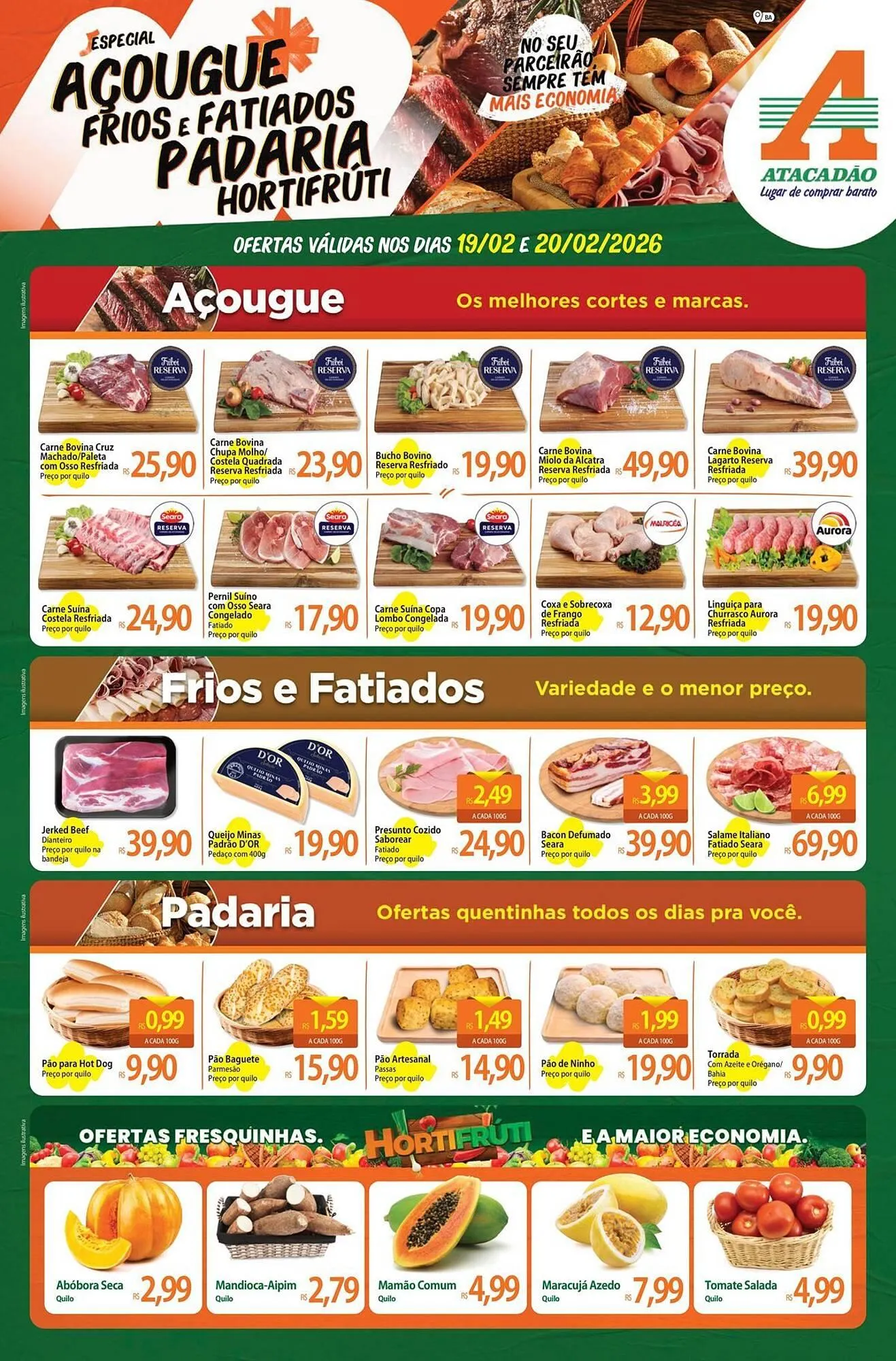 Encarte de Folheto Atacadão 19 de fevereiro até 20 de fevereiro 2026 - Pagina 1