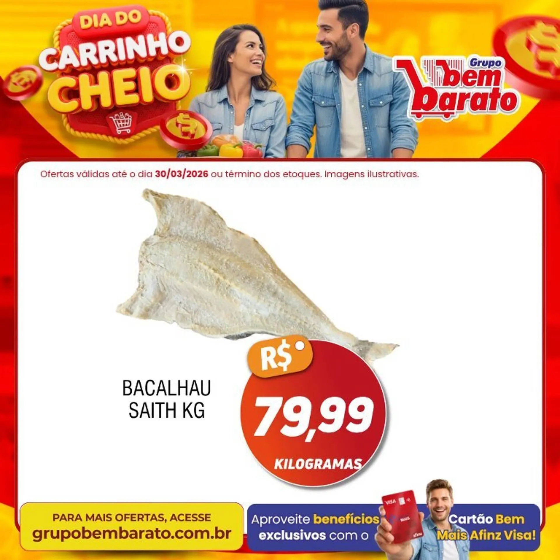 Encarte de Catálogo Supermercado Bem Barato 28 de março até 30 de março 2026 - Pagina 1