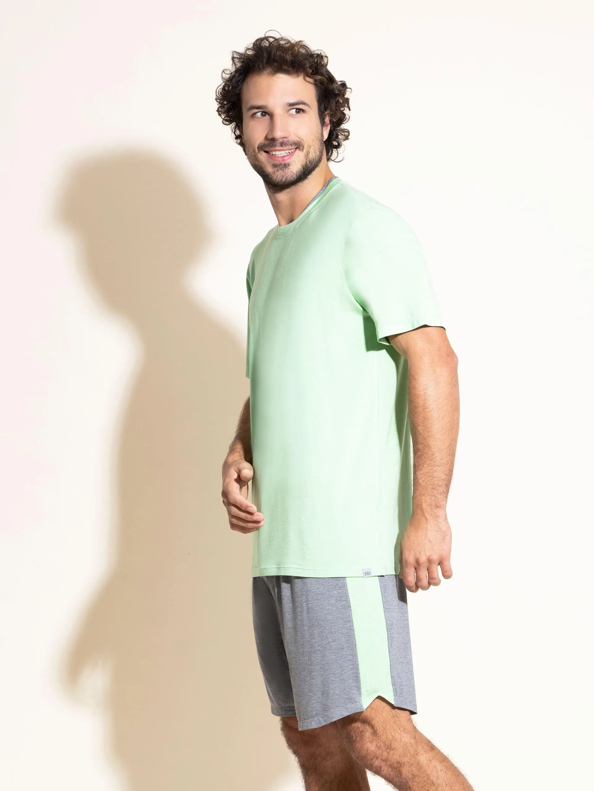 Pijama Masculino Manga Curta Ben