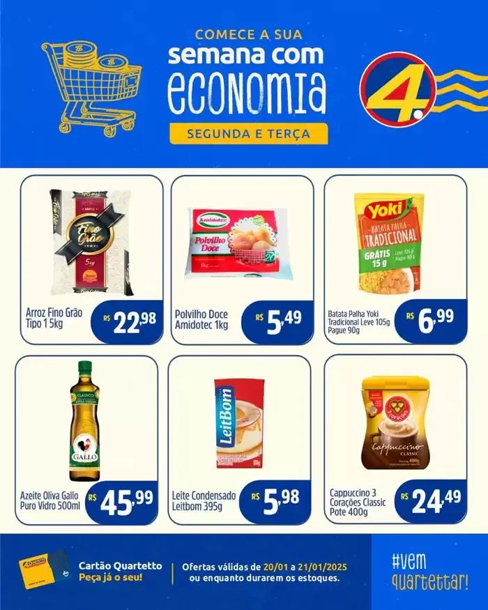 Encarte de Encarte Quartetto Supermercados 21 de janeiro até 21 de janeiro 2025 - Pagina 1
