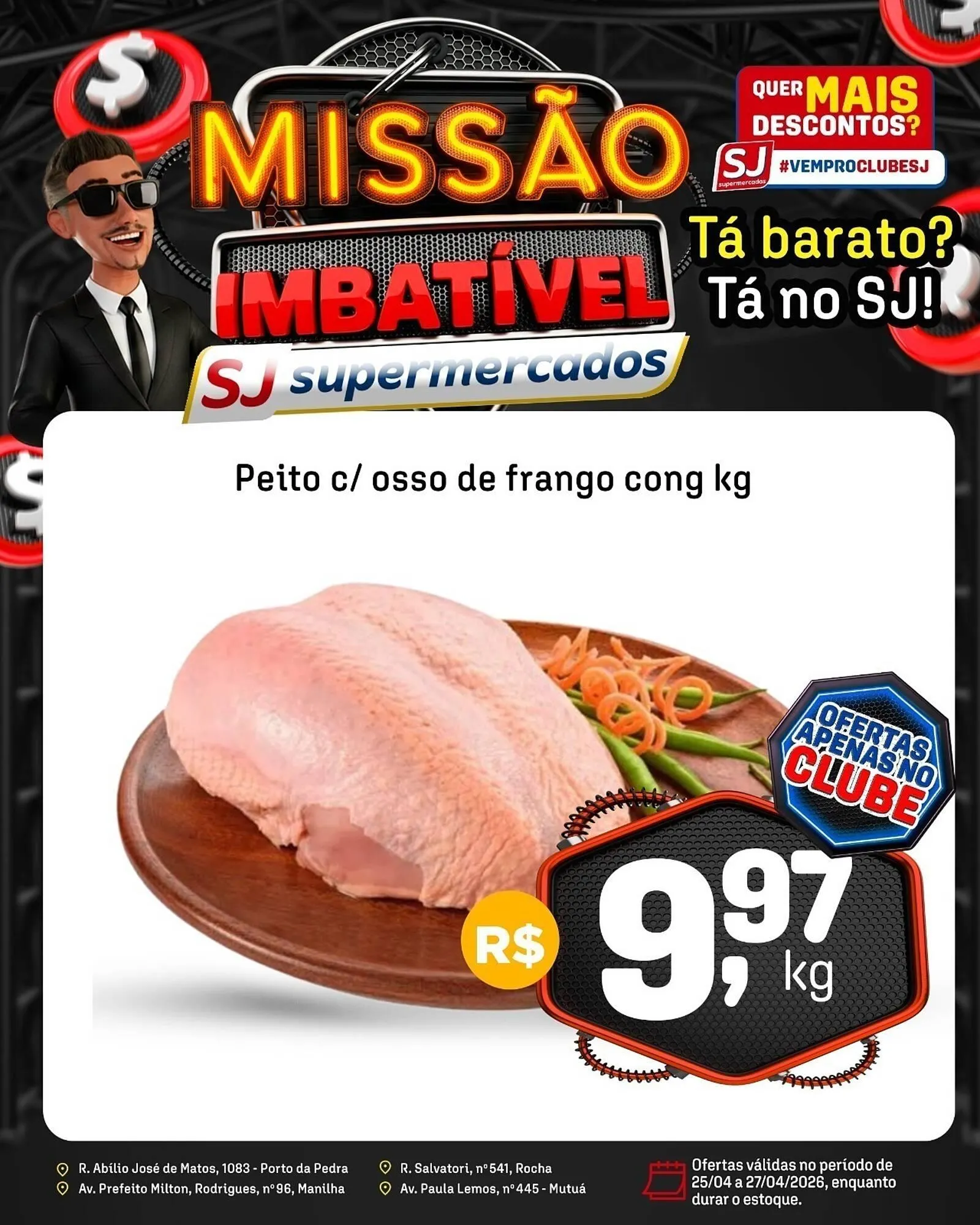 Encarte de Encarte Sj Supermercados 25 de abril até 27 de abril 2026 - Pagina 1