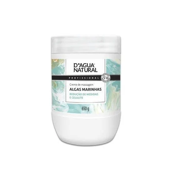 Creme Para Massagem D'agua Natural Algas 650g