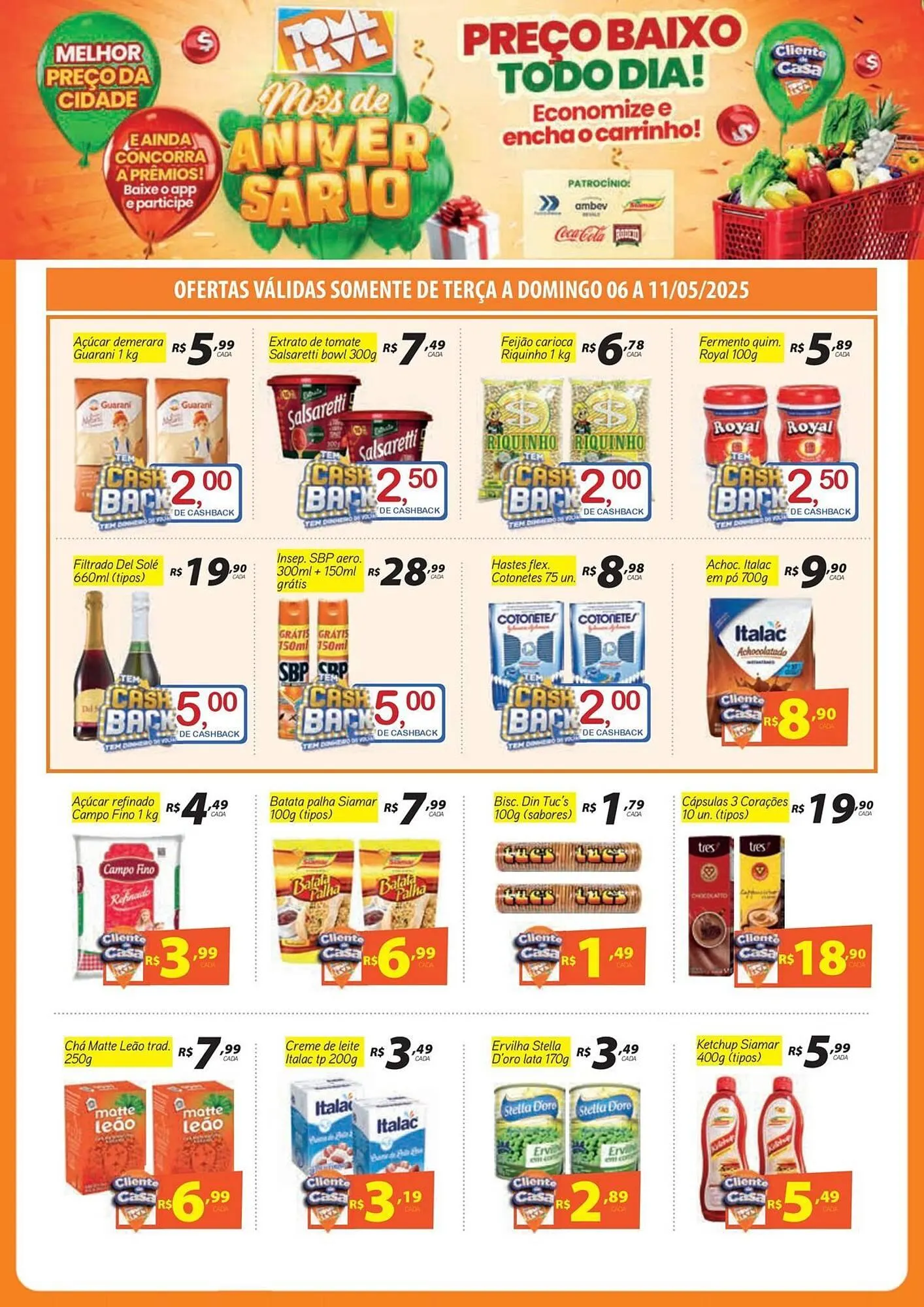 Encarte de Catálogo Tome Leve 7 de maio até 11 de maio 2025 - Pagina 1