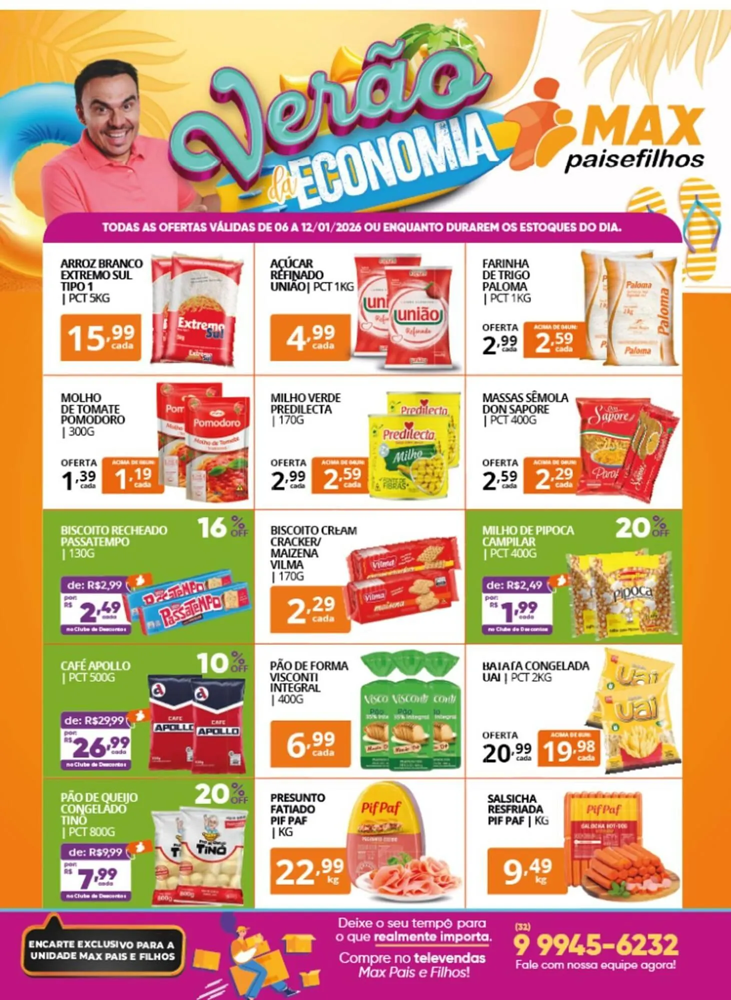 Encarte de Catálogo Pais e Filhos Supermercados 6 de janeiro até 12 de janeiro 2026 - Pagina 1