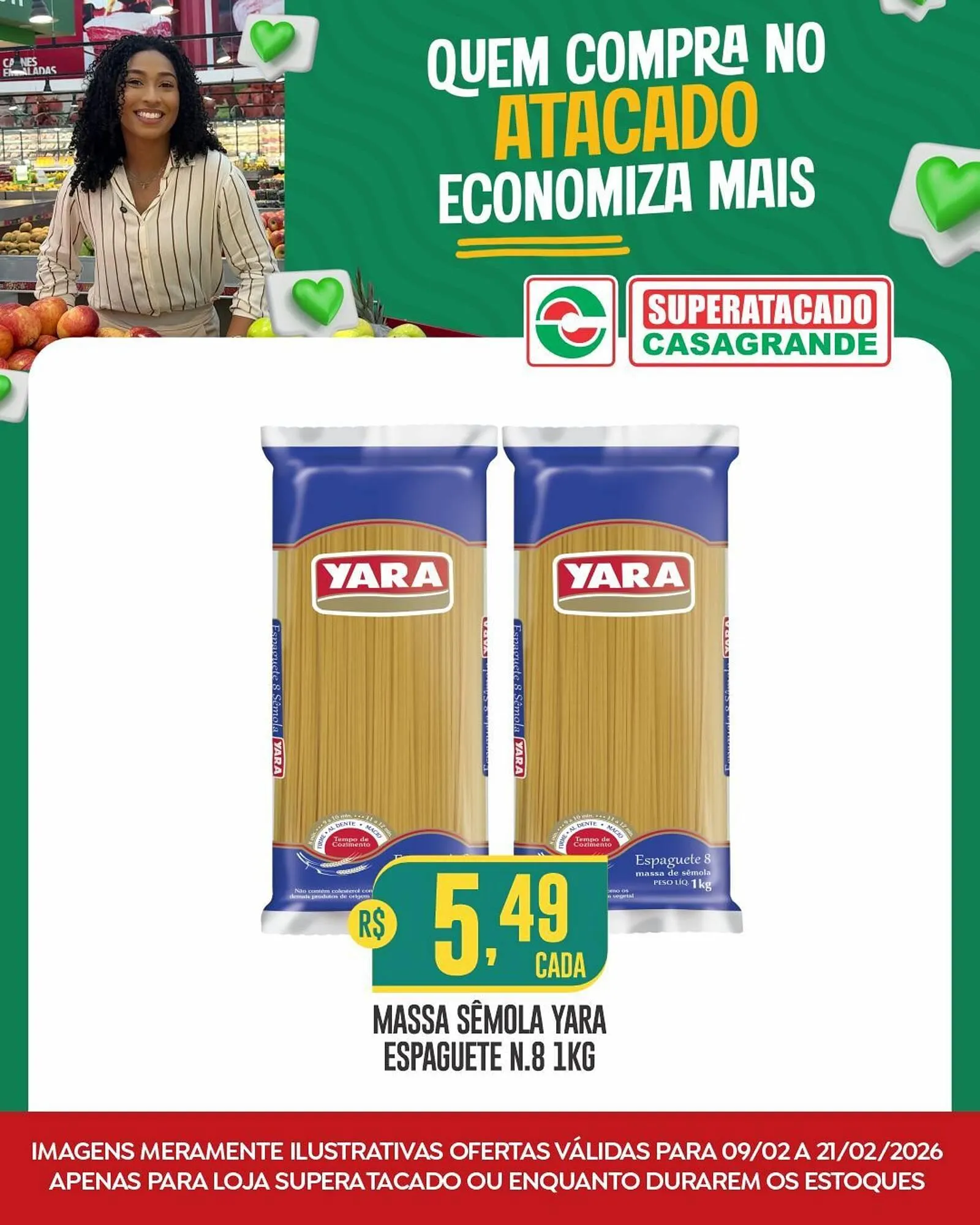 Encarte de Catálogo Casagrande Supermercados 9 de fevereiro até 21 de fevereiro 2026 - Pagina 1