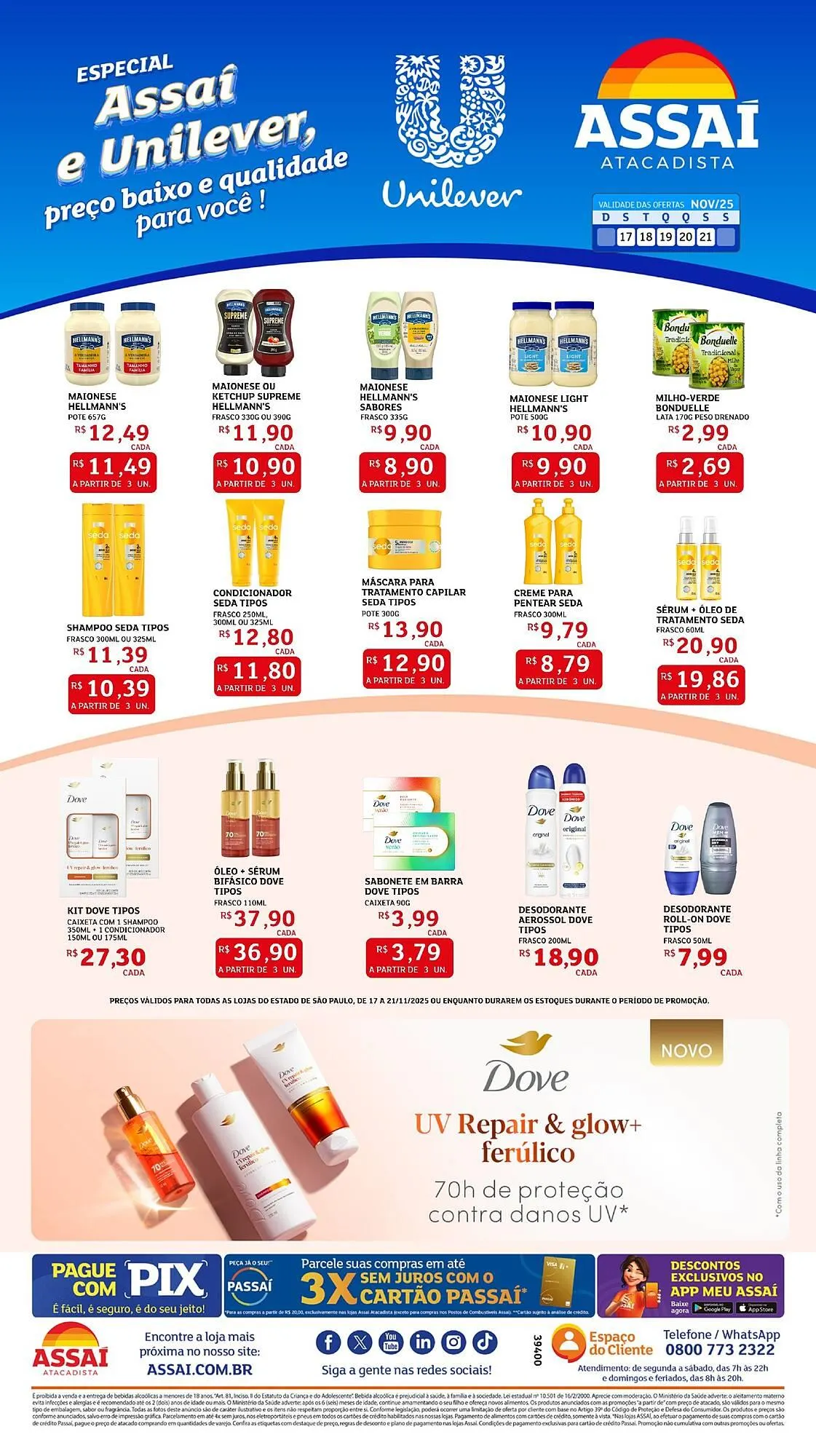 Encarte de Encarte Assaí Atacadista 17 de novembro até 21 de novembro 2025 - Pagina 1