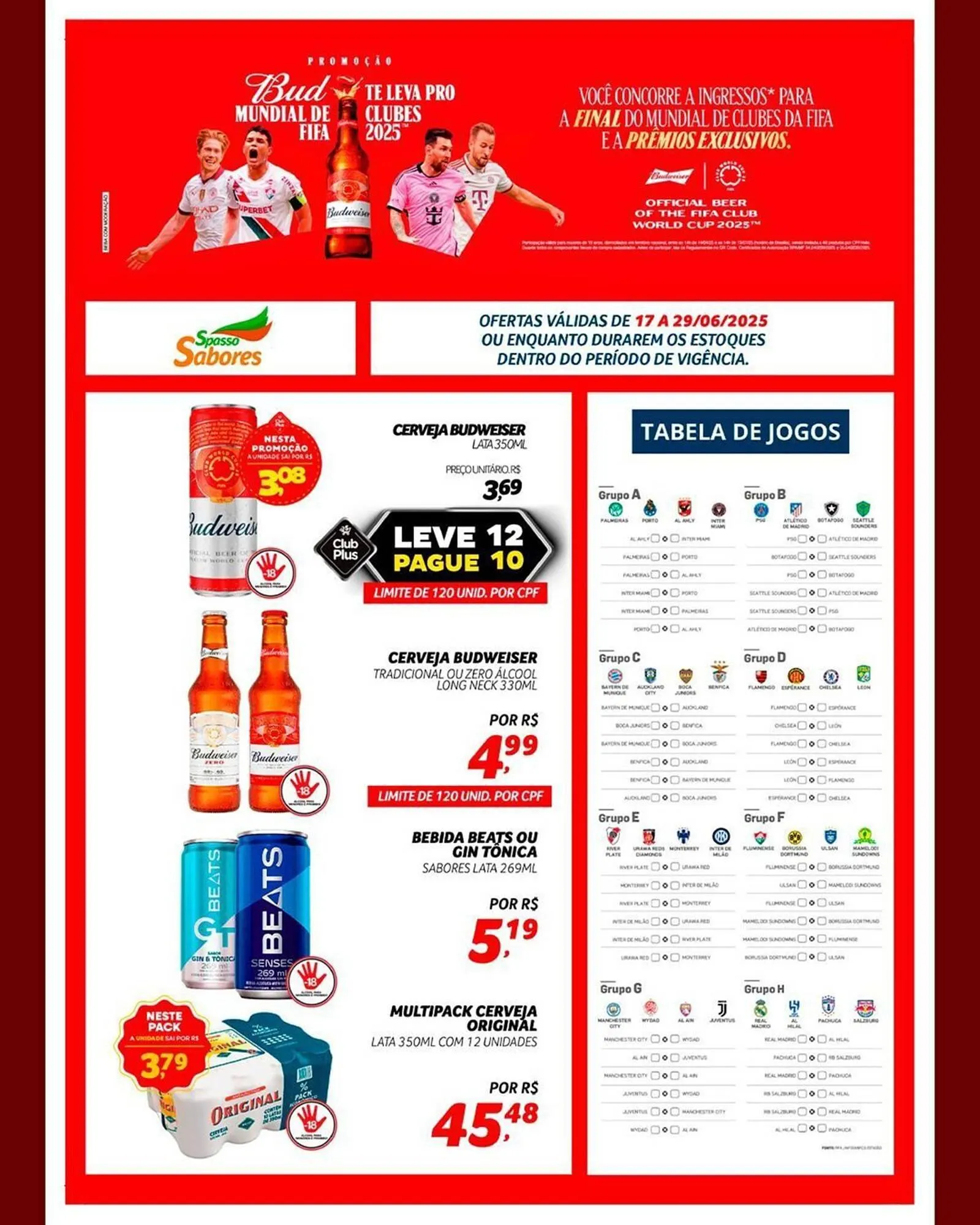 Encarte de Catálogo Spasso Sabores 17 de junho até 29 de junho 2025 - Pagina 1