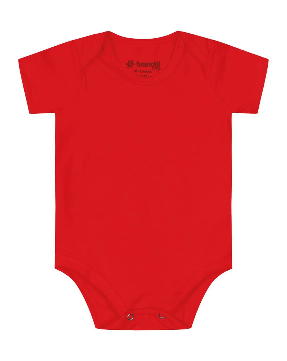 Body bebê unissex de cotton com cor lisa Brandili Baby