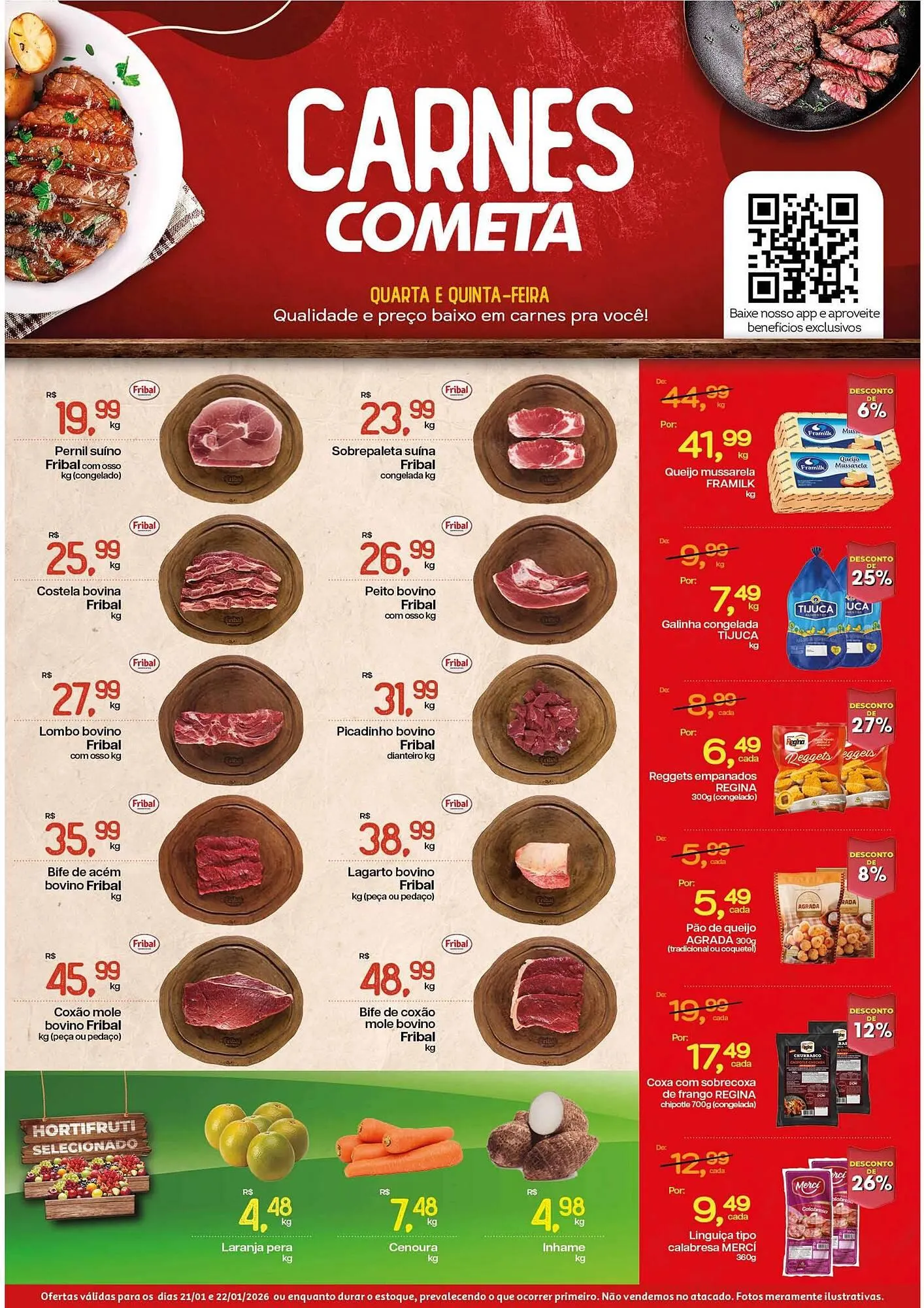 Encarte de Encarte Cometa Supermercados 21 de janeiro até 22 de janeiro 2026 - Pagina 1