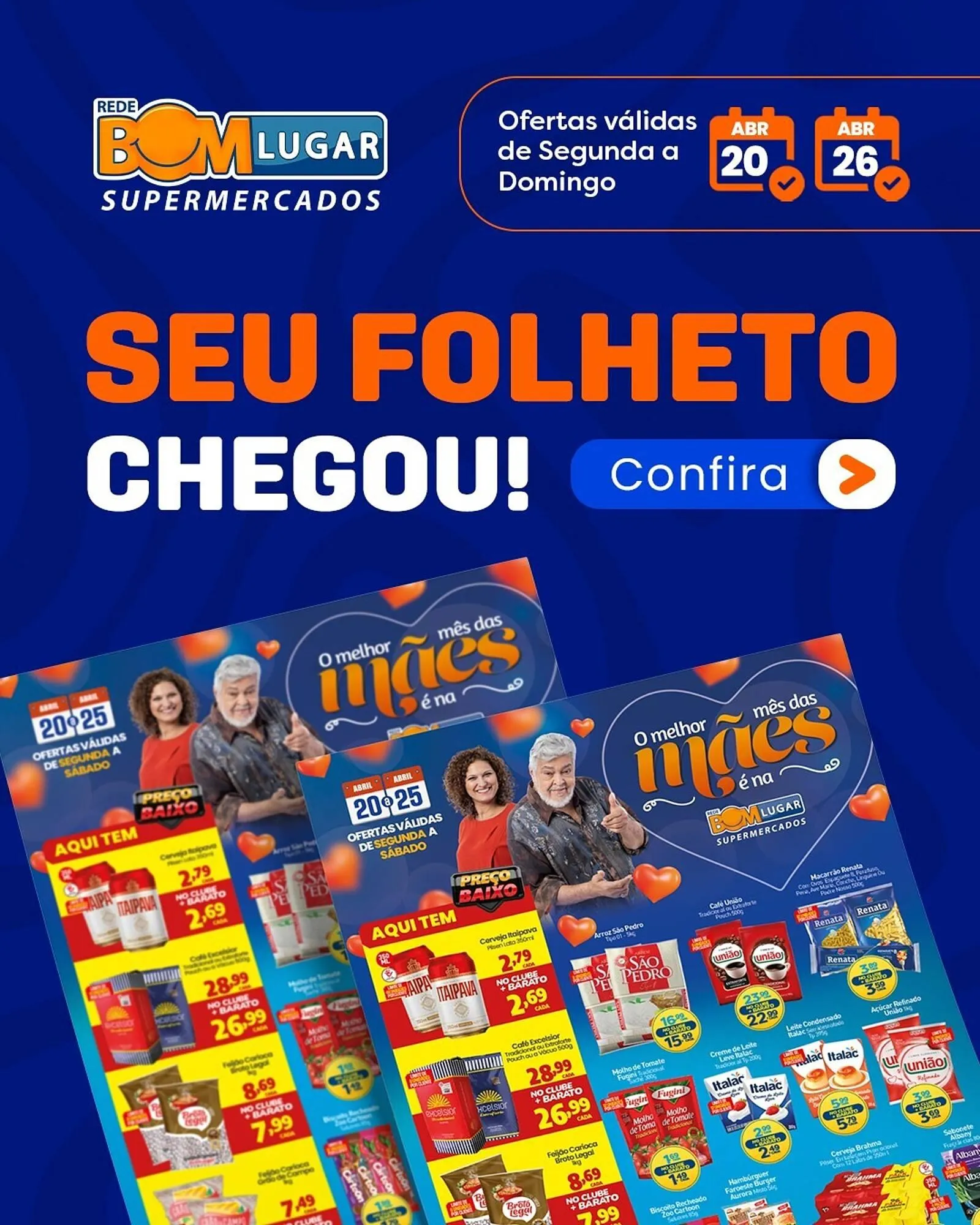 Encarte de Folheto Rede Bom Lugar 20 de abril até 26 de abril 2026 - Pagina 1