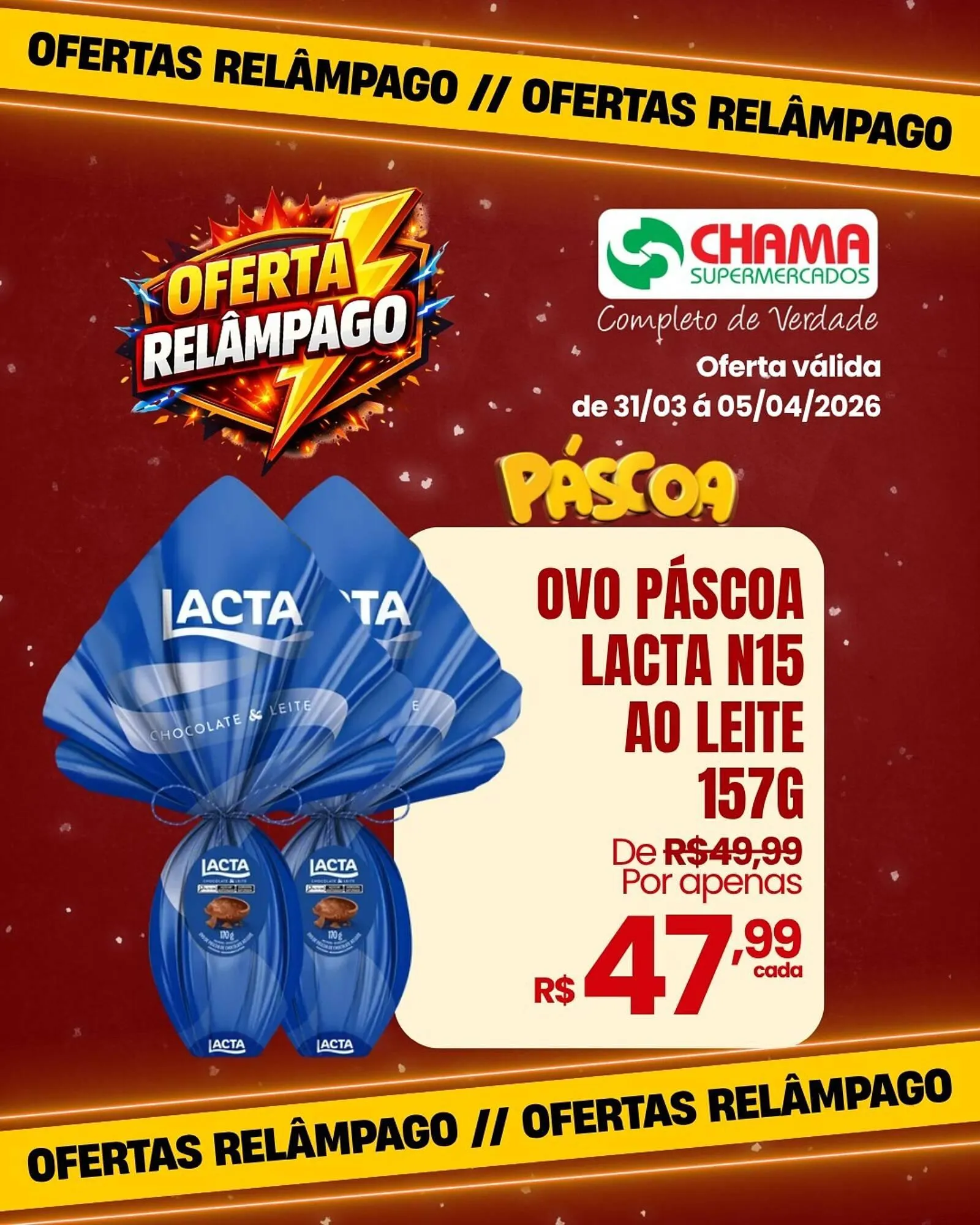 Encarte de Catálogo Chama Supermercados 31 de março até 5 de abril 2026 - Pagina 1