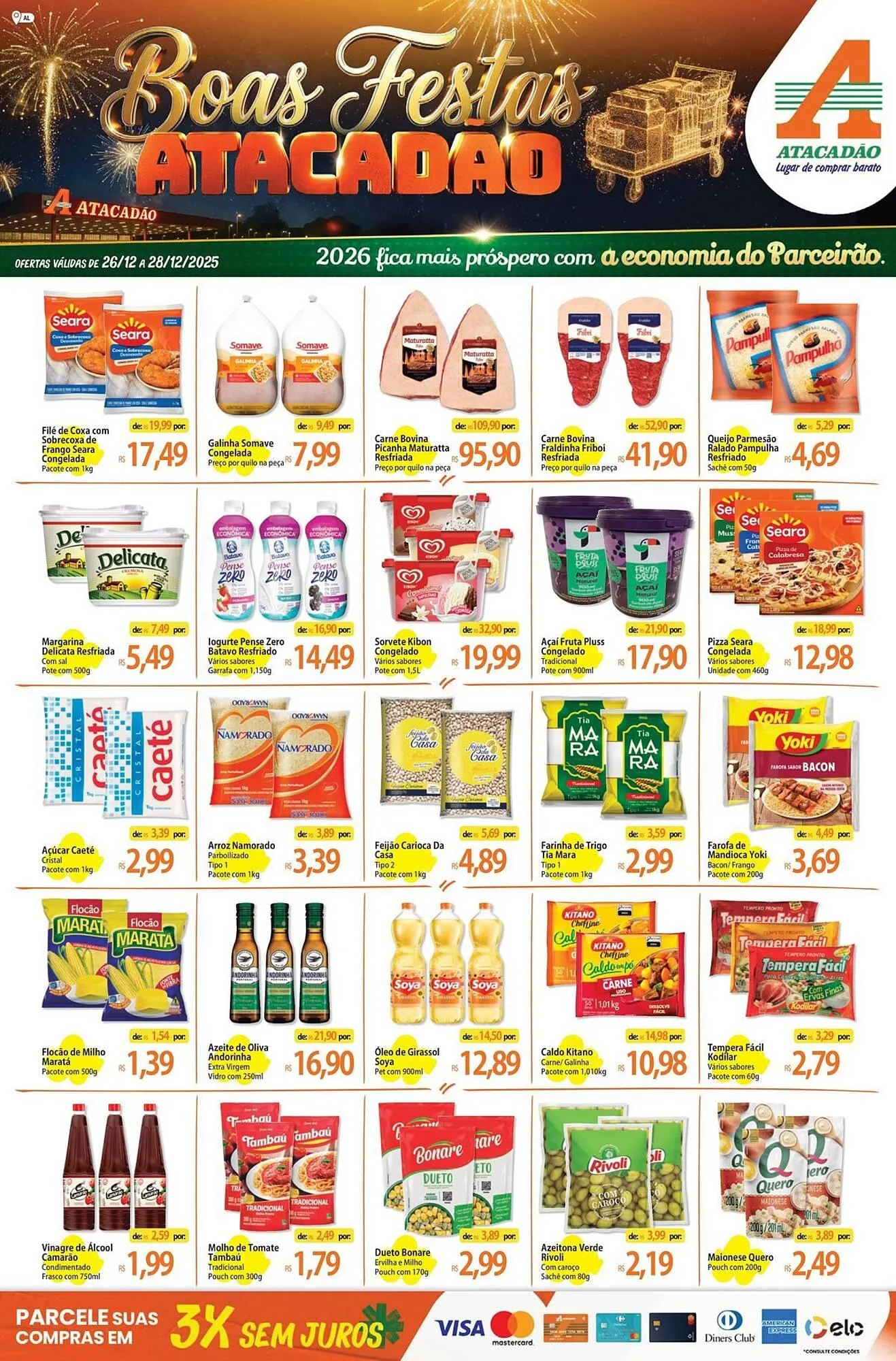 Encarte de Folheto Atacadão 26 de dezembro até 28 de dezembro 2025 - Pagina 1