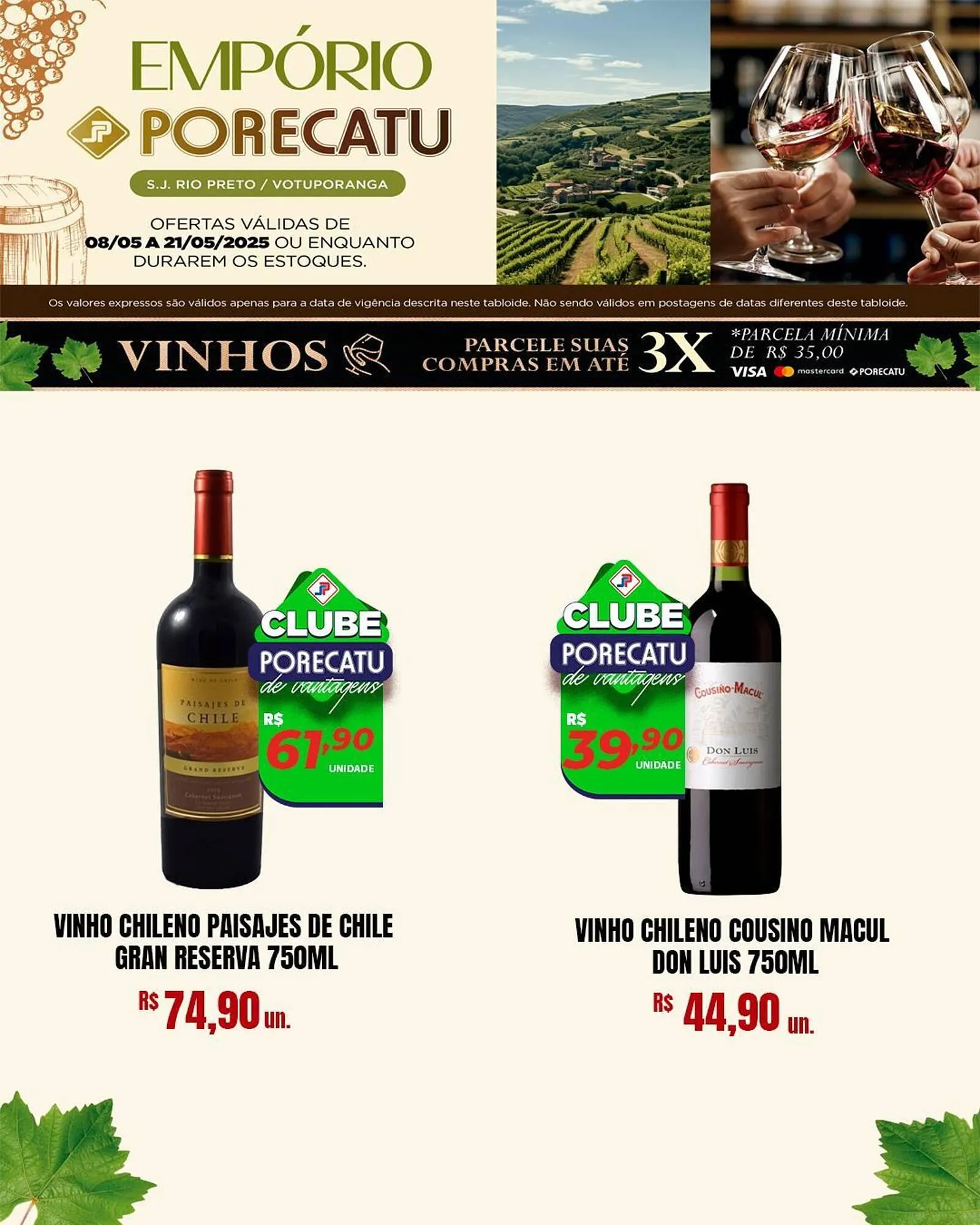 Encarte de Catálogo Supermercado Porecatu 10 de maio até 21 de maio 2025 - Pagina 1