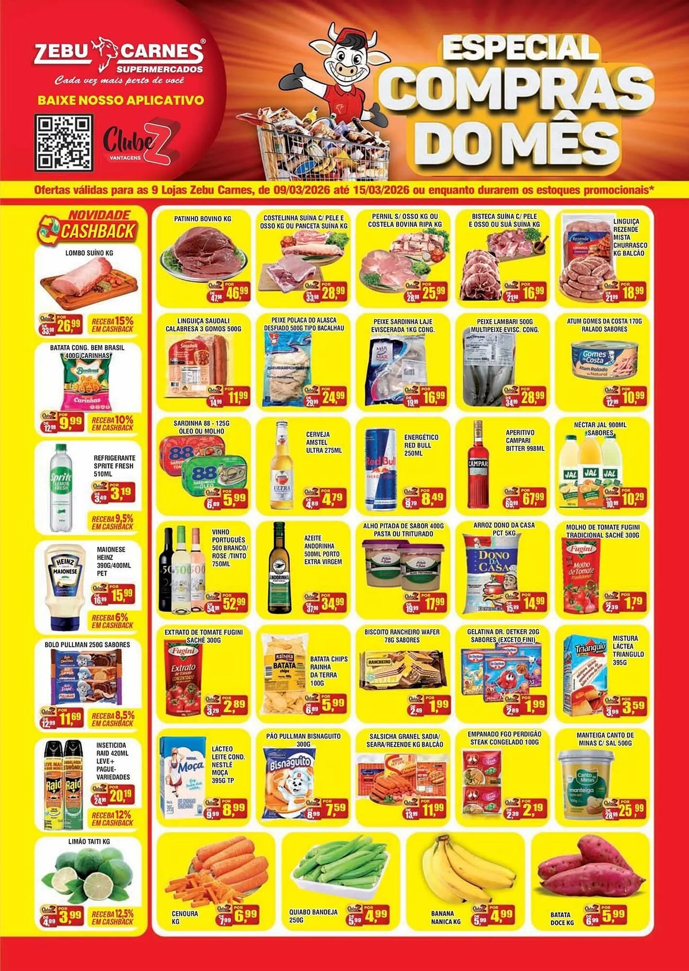 Encarte de Catálogo Zebu Carnes Supermercados 12 de março até 15 de março 2026 - Pagina 1