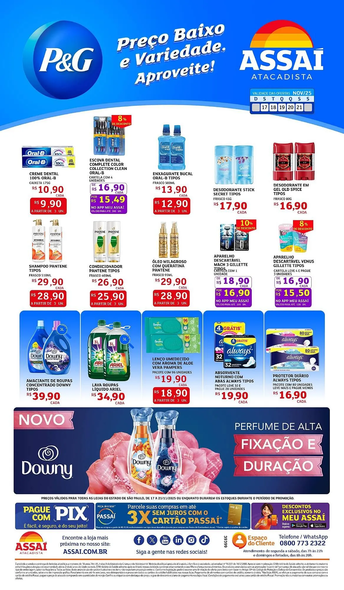 Encarte de Encarte Assaí Atacadista 17 de novembro até 21 de novembro 2025 - Pagina 1