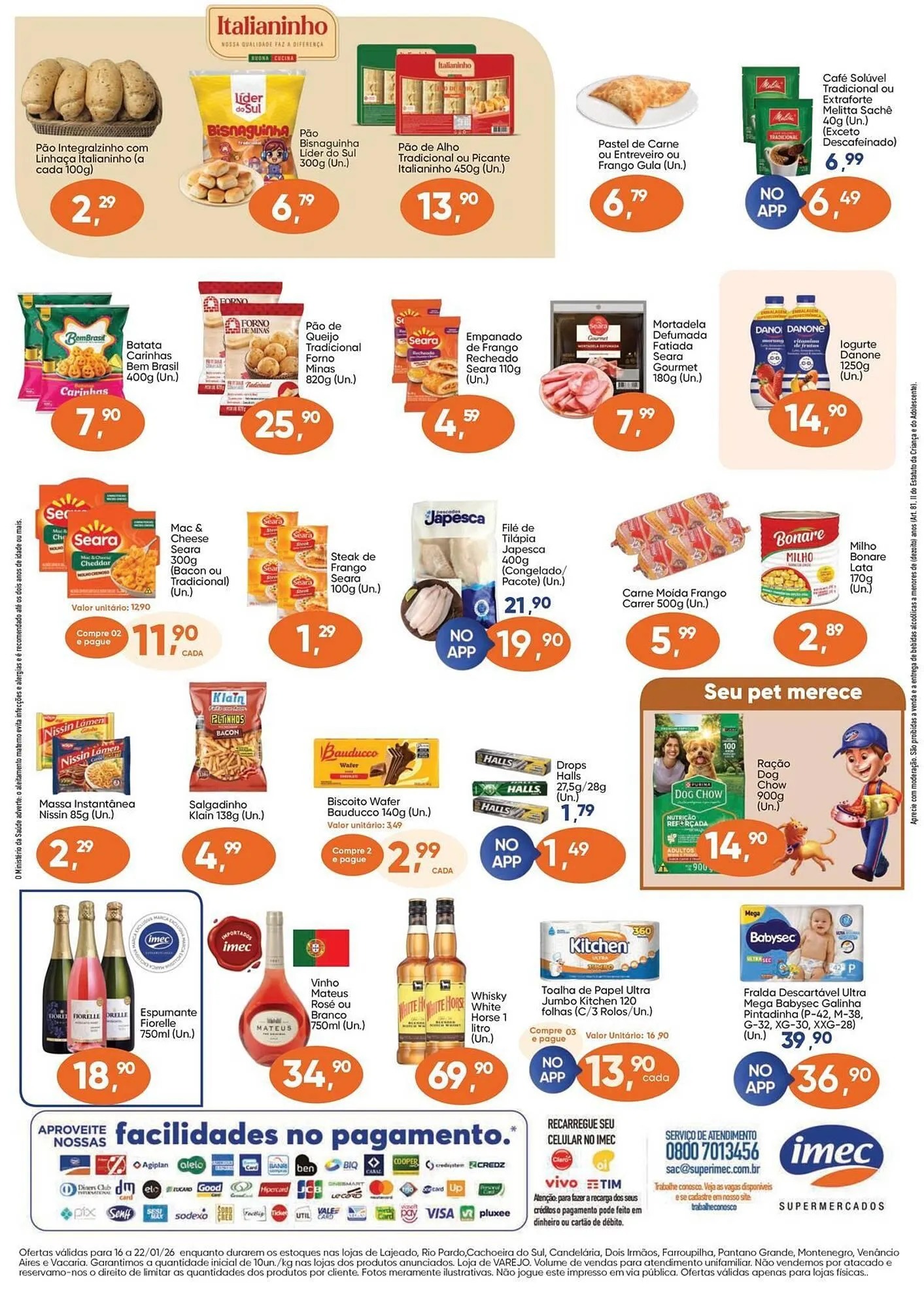 Encarte de Catálogo Imec Supermercados 16 de janeiro até 22 de janeiro 2026 - Pagina 2