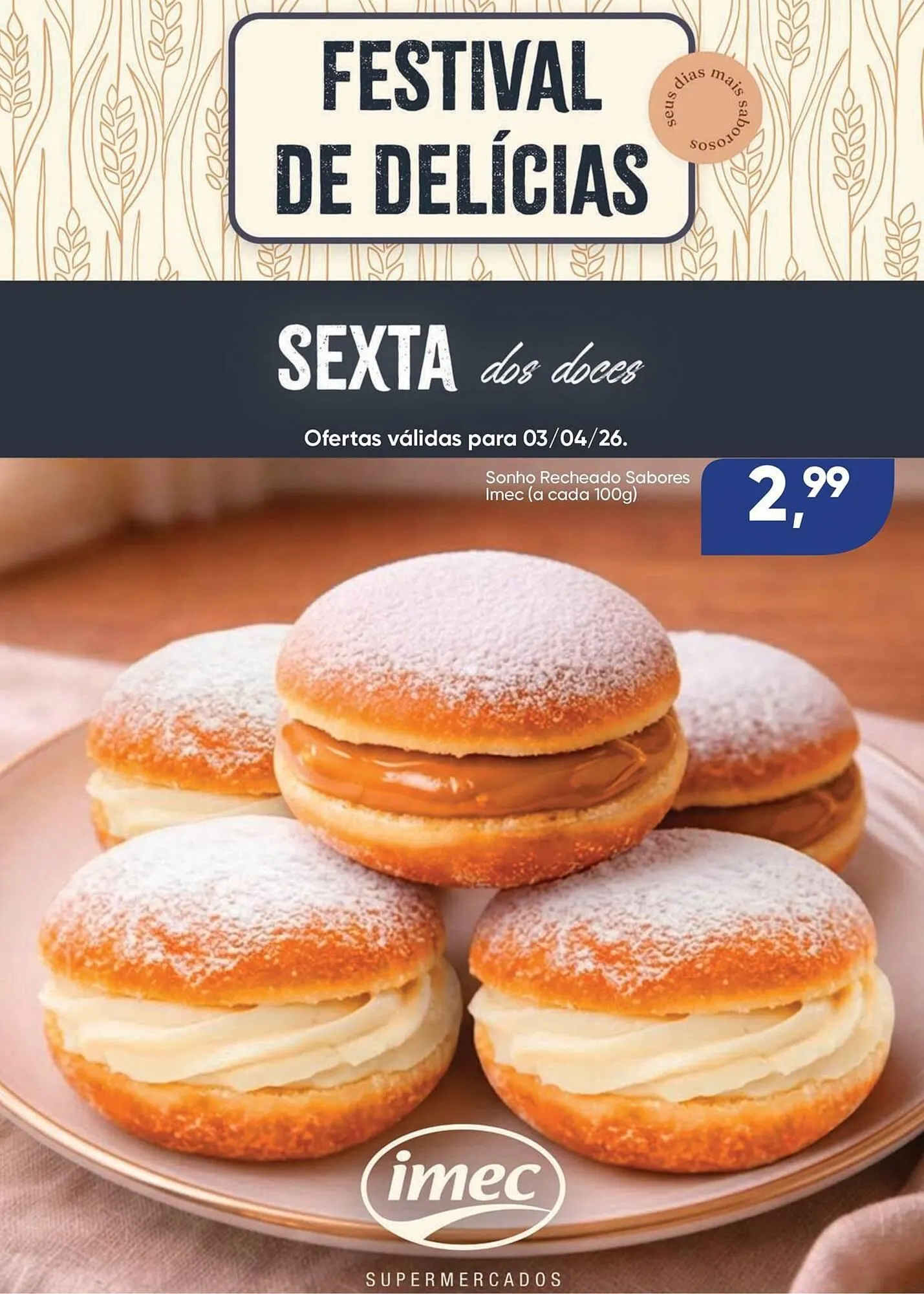 Encarte de Catálogo Imec Supermercados 3 de abril até 3 de abril 2026 - Pagina 1