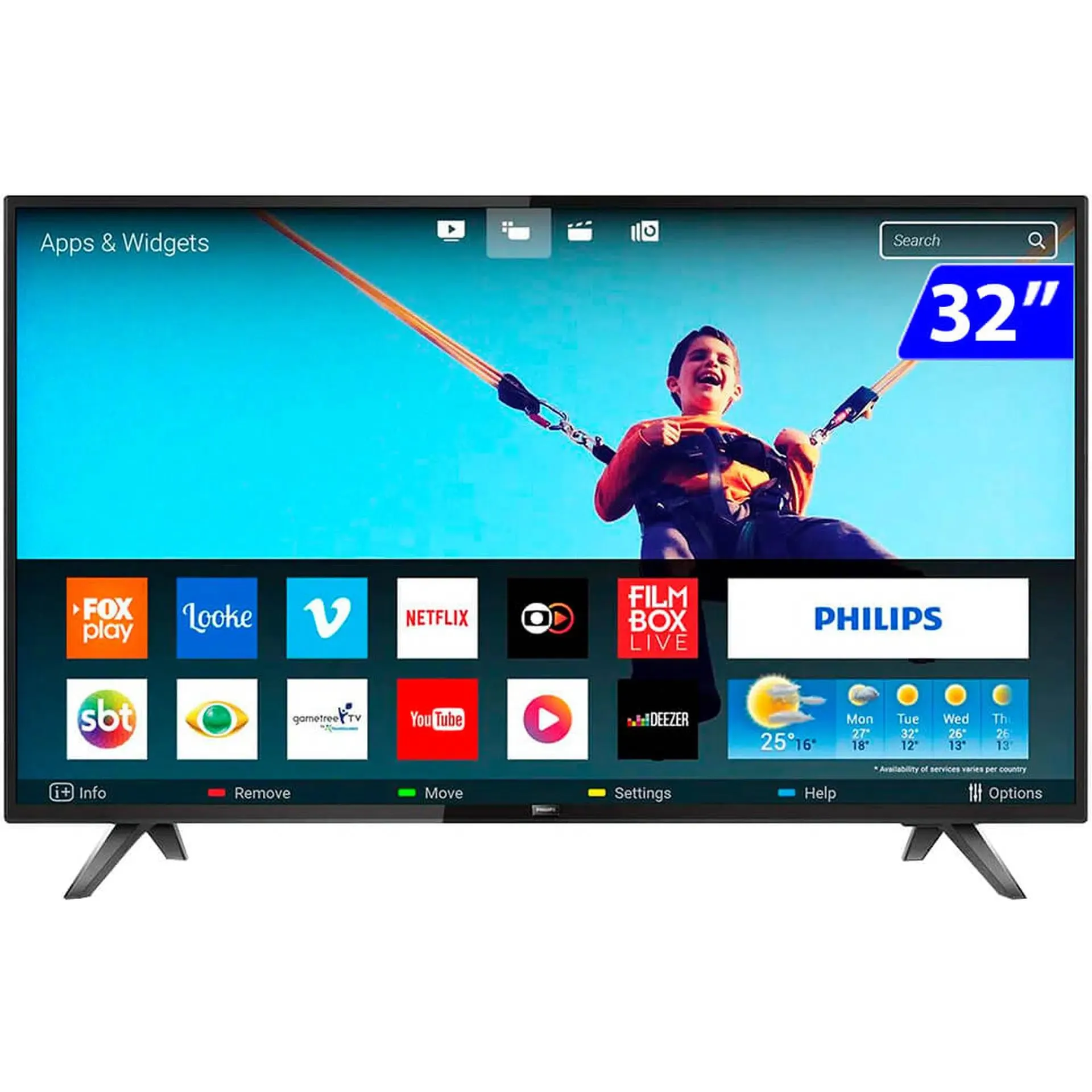 Smart TV Philips LED 32" HD Wi-Fi Saphi Ultra Slim 32PHG5813