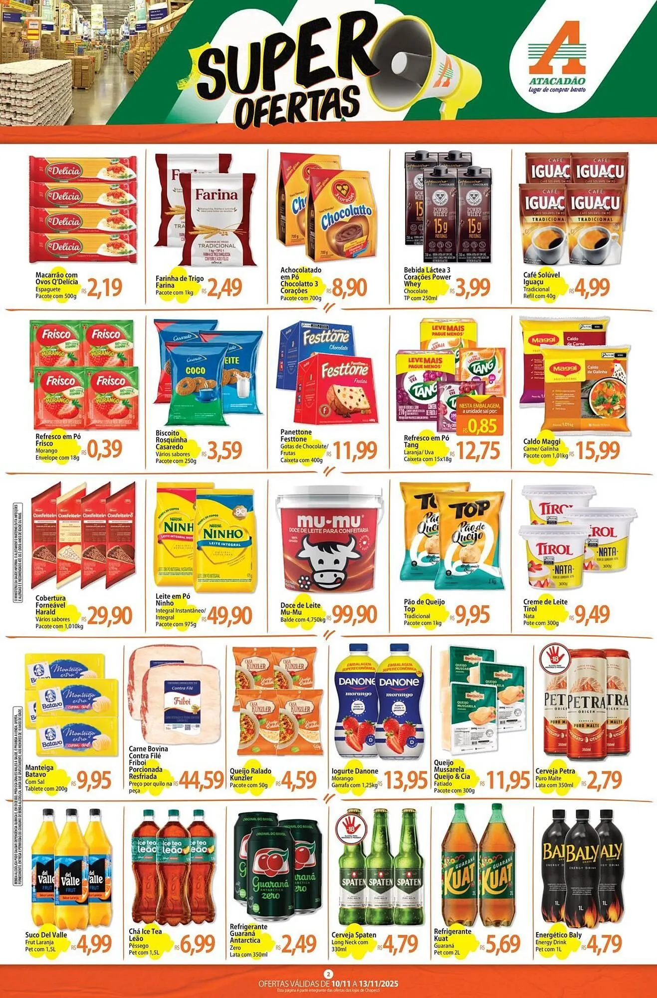 Encarte de Folheto Atacadão 10 de novembro até 13 de novembro 2025 - Pagina 2