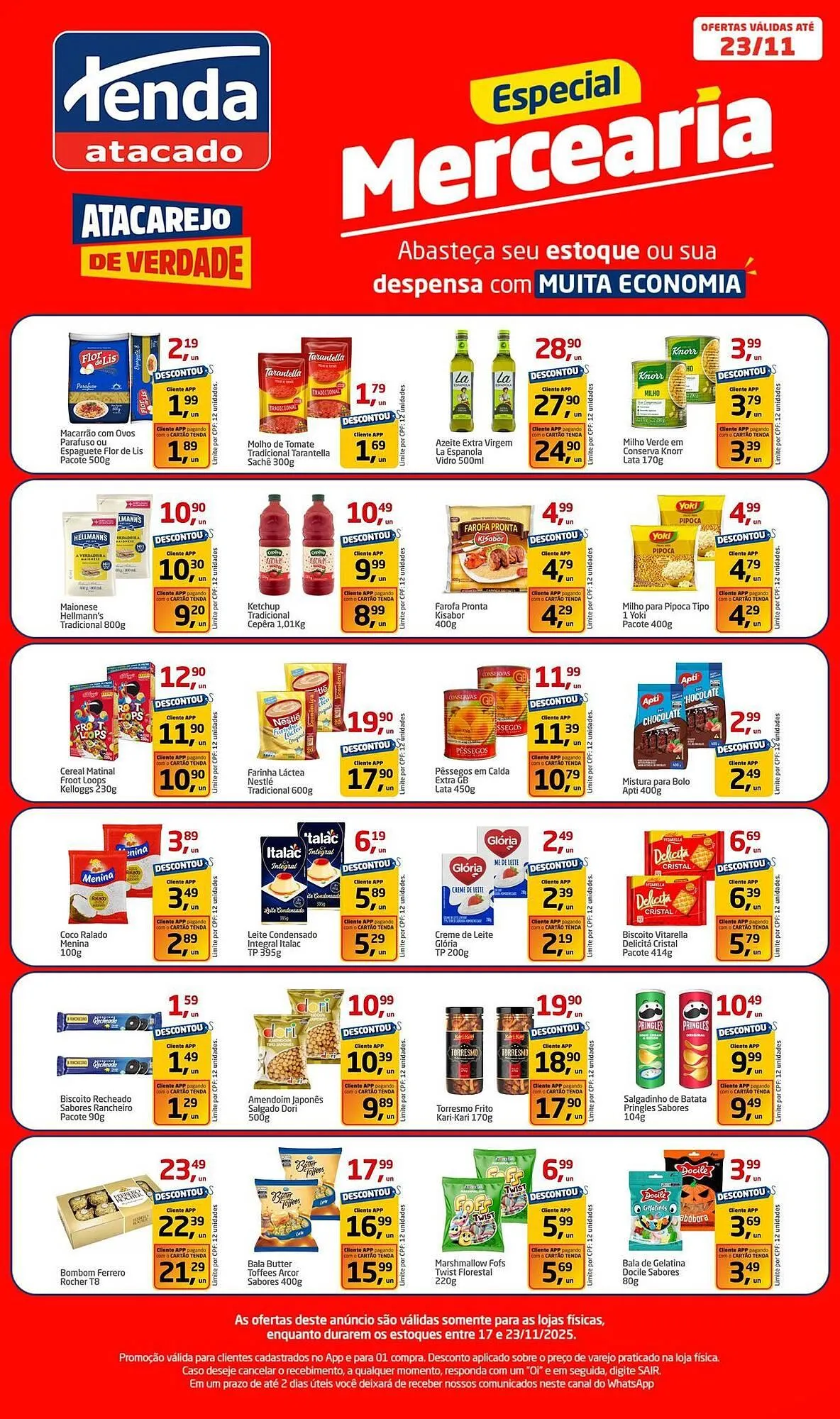 Encarte de Folheto Tenda Atacado 17 de novembro até 23 de novembro 2025 - Pagina 1