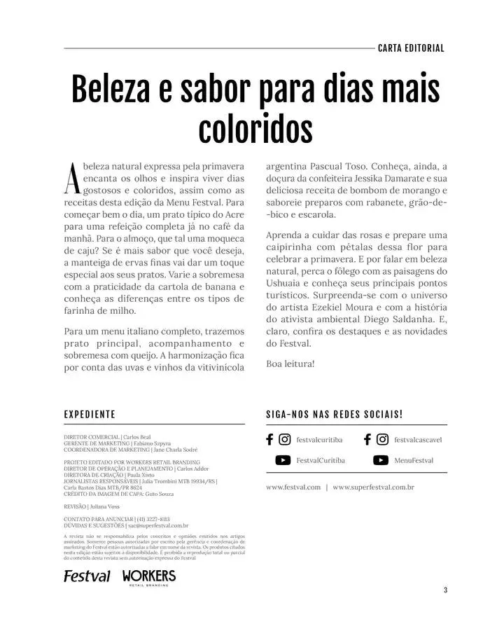 Encarte de Menu Festval 13 de novembro até 30 de novembro 2024 - Pagina 3