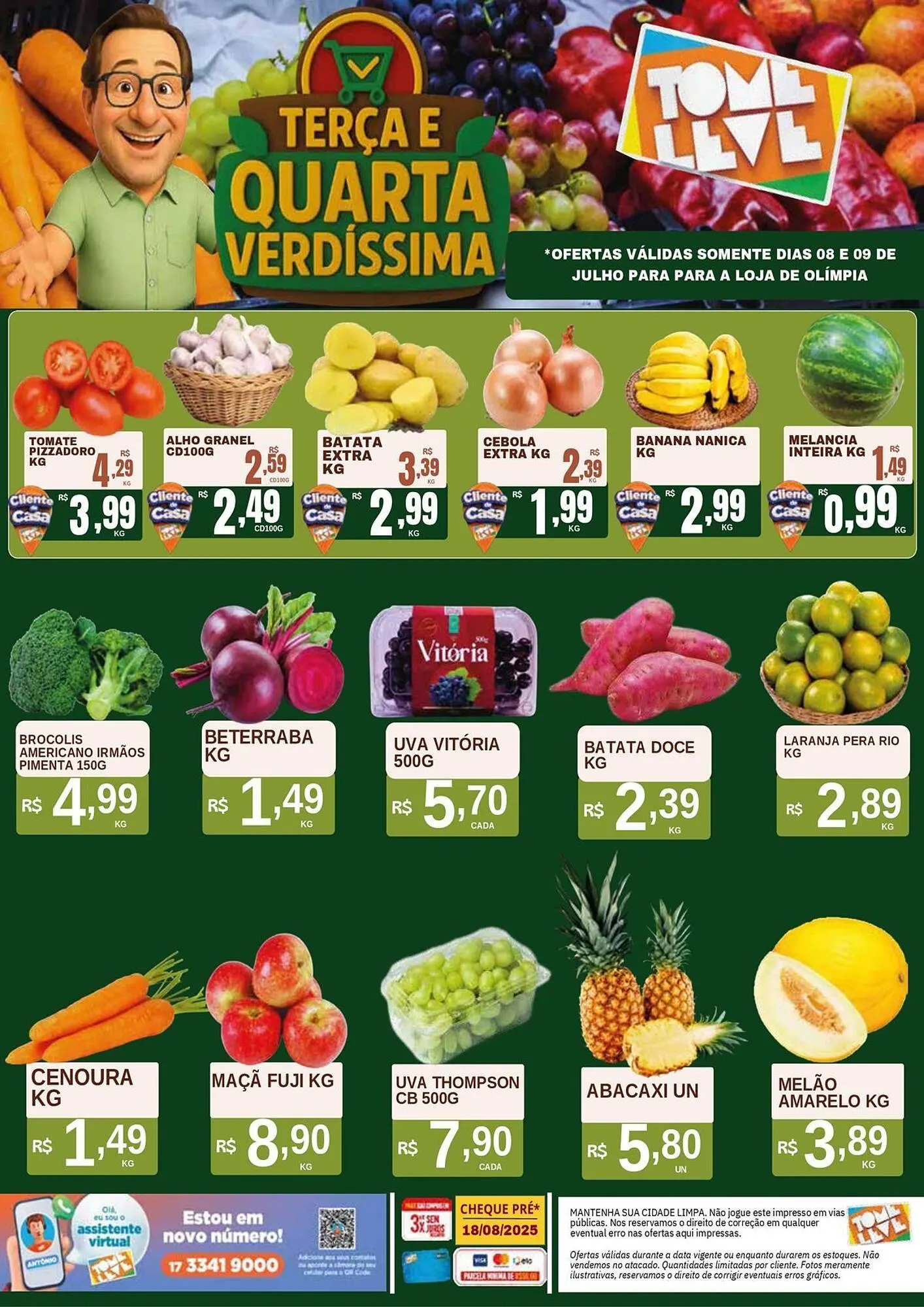 Encarte de Catálogo Tome Leve 8 de julho até 9 de julho 2025 - Pagina 1