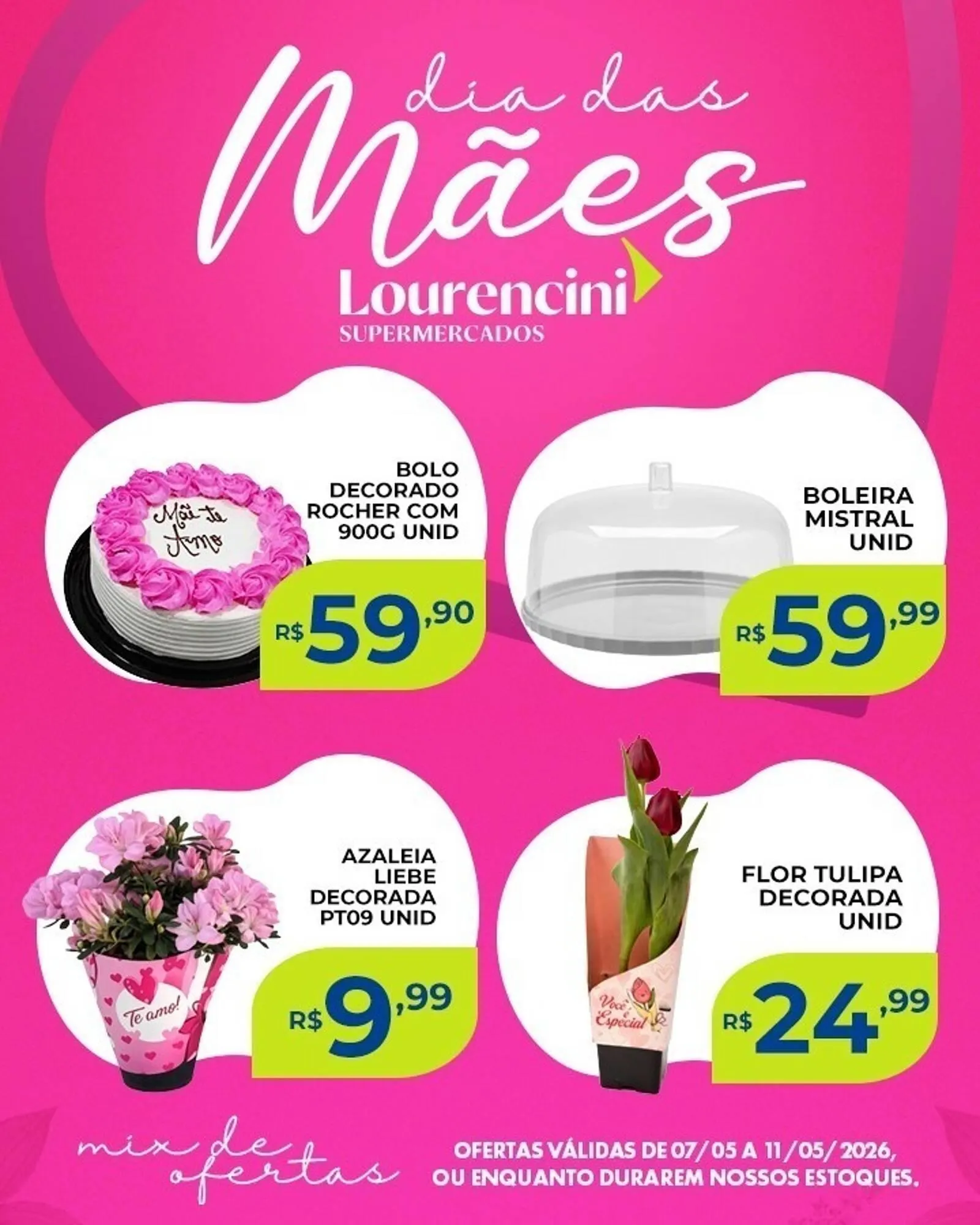 Encarte de Catálogo Lourencini Supermercados 9 de maio até 11 de maio 2026 - Pagina 1